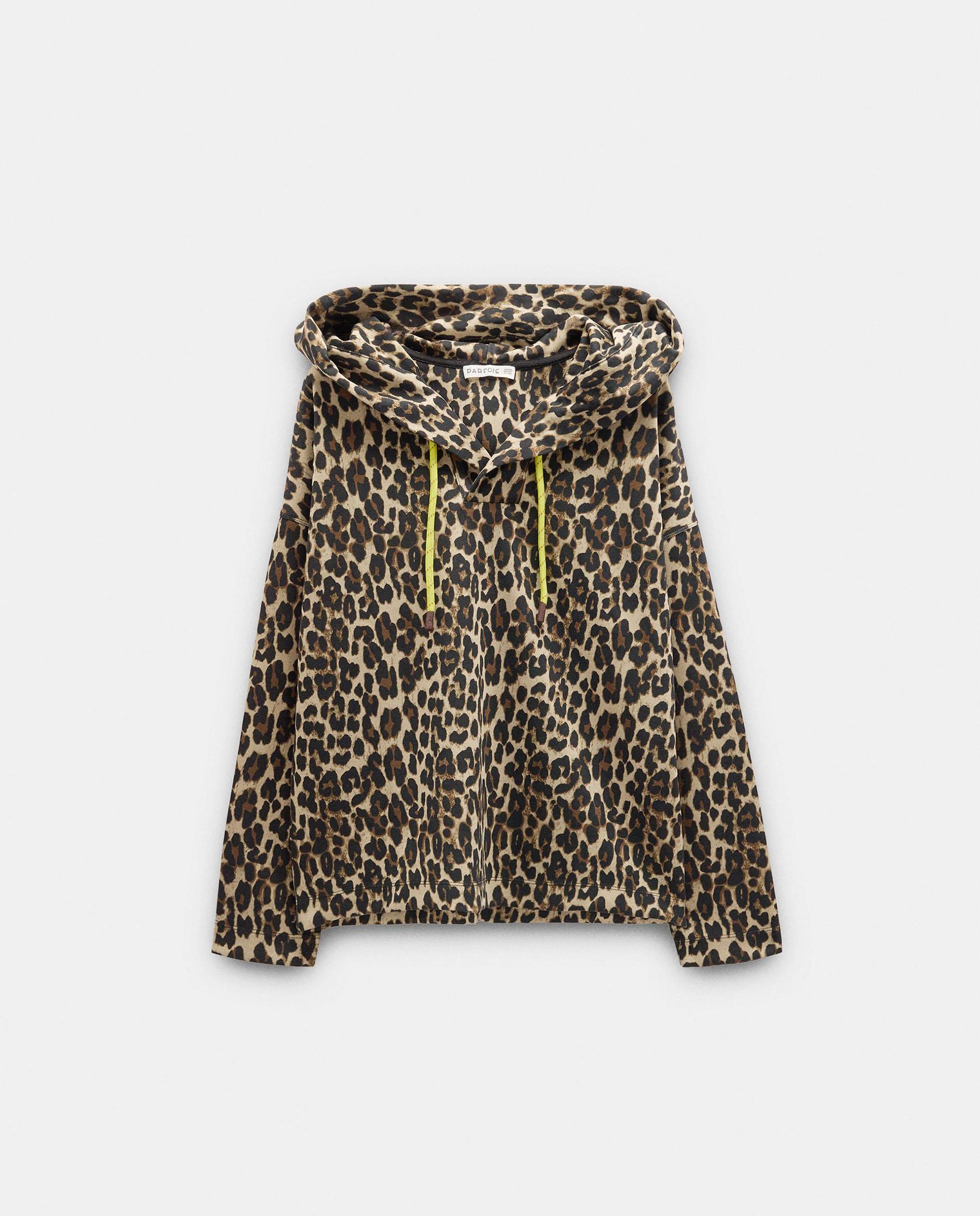 Sudadera de mujer con capucha y estampado animal print - Parfois - Multicolor Multicolor-6