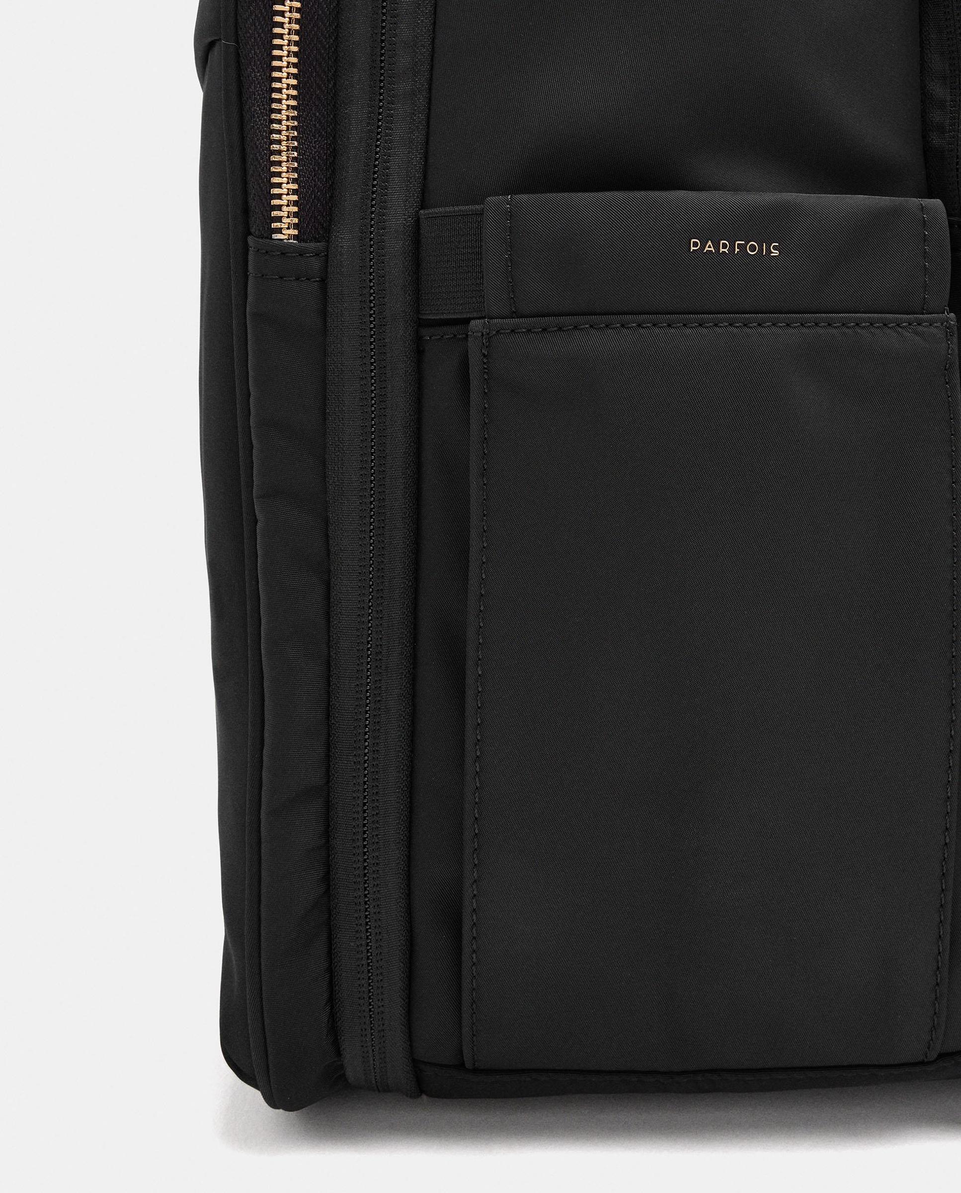 Mochila de mujer con varios compartimentos y cierre de cremallera en liso - Parfois - Negro Negro-3
