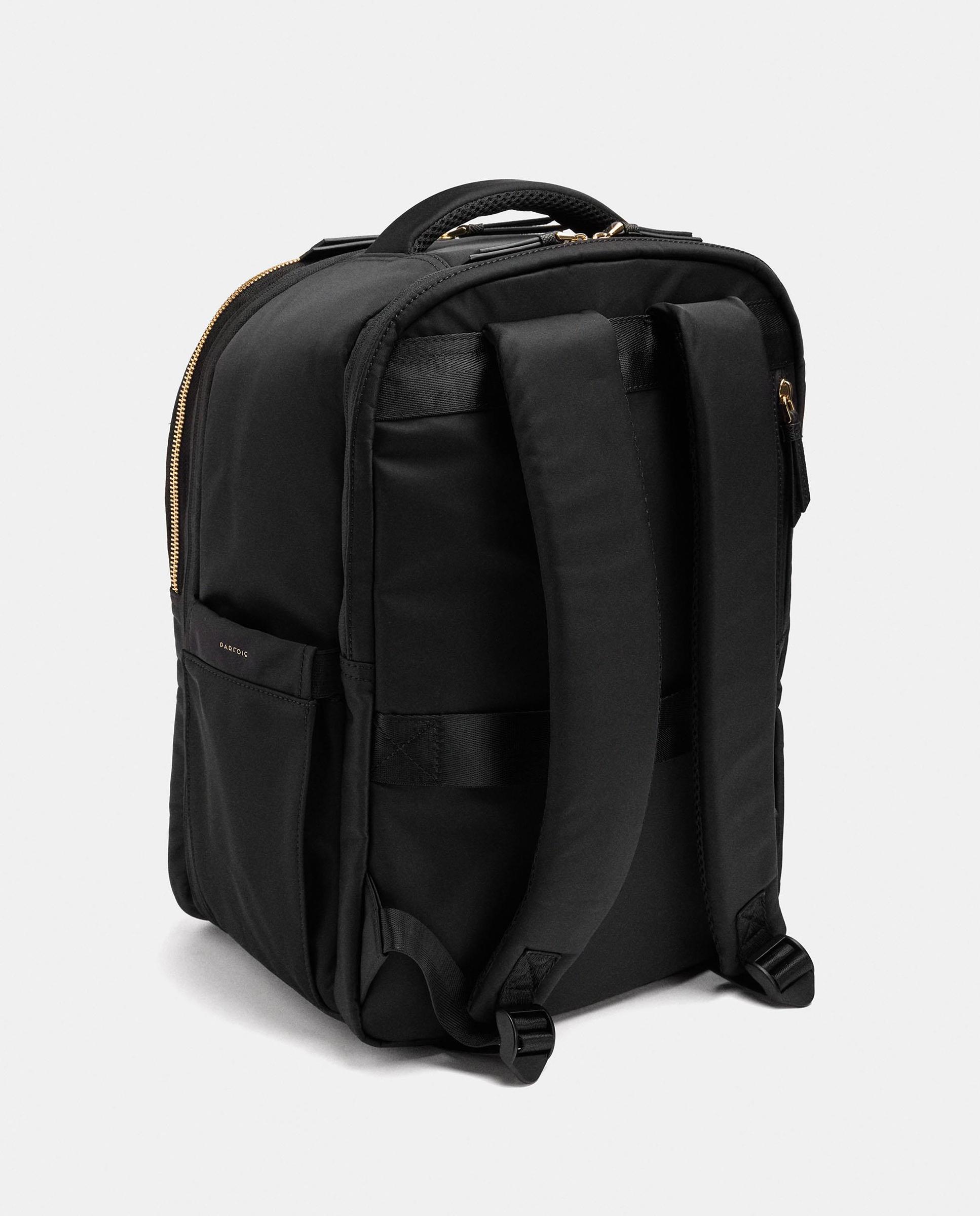 Mochila de mujer con varios compartimentos y cierre de cremallera en liso - Parfois - Negro Negro-2