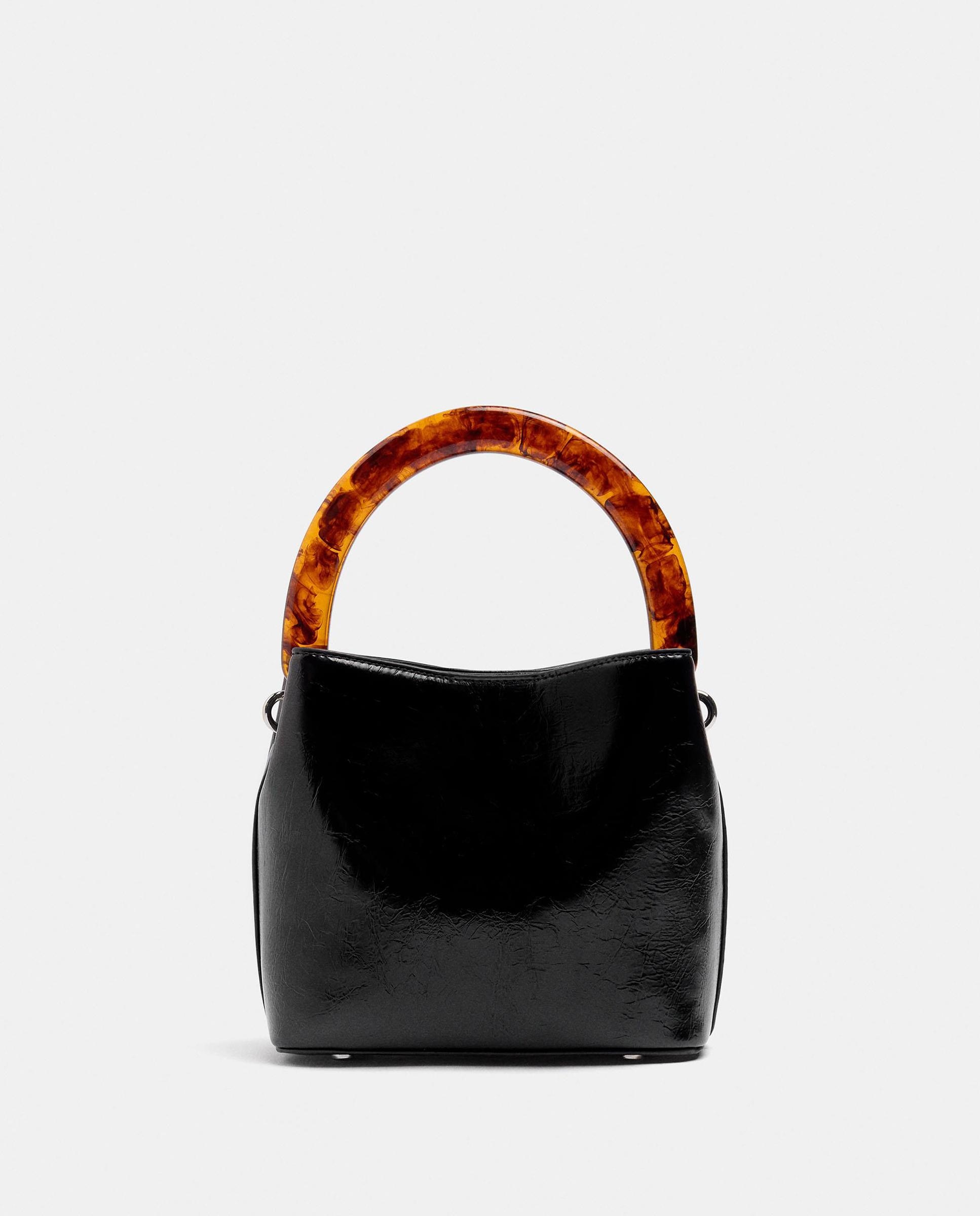 Imagen 1 de Bolso de fiesta convertible a bandolera con asa rígida y cierre imantado - Parfois - Negro Negro