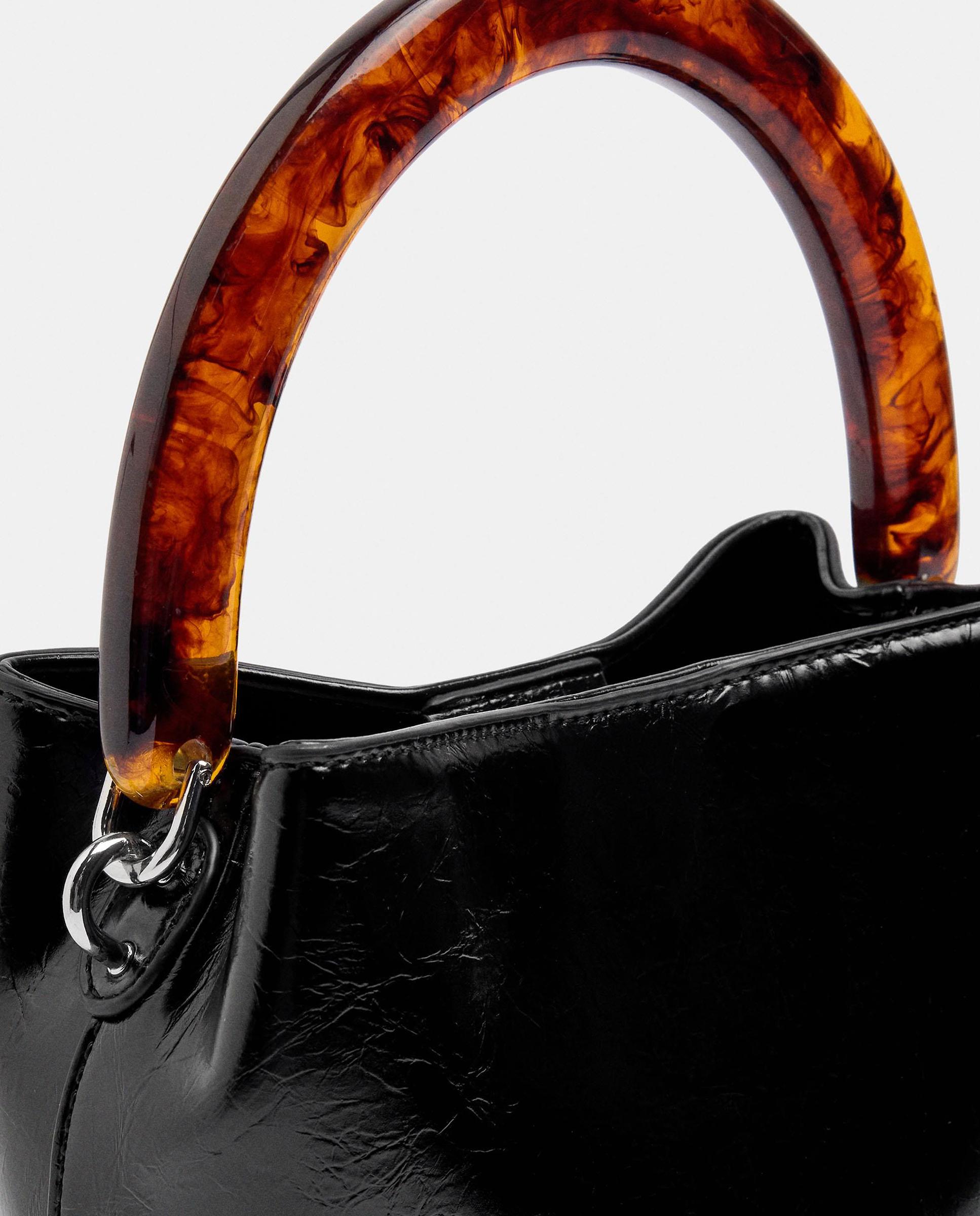 Imagen 3 de Bolso de fiesta convertible a bandolera con asa rígida y cierre imantado - Parfois - Negro Negro