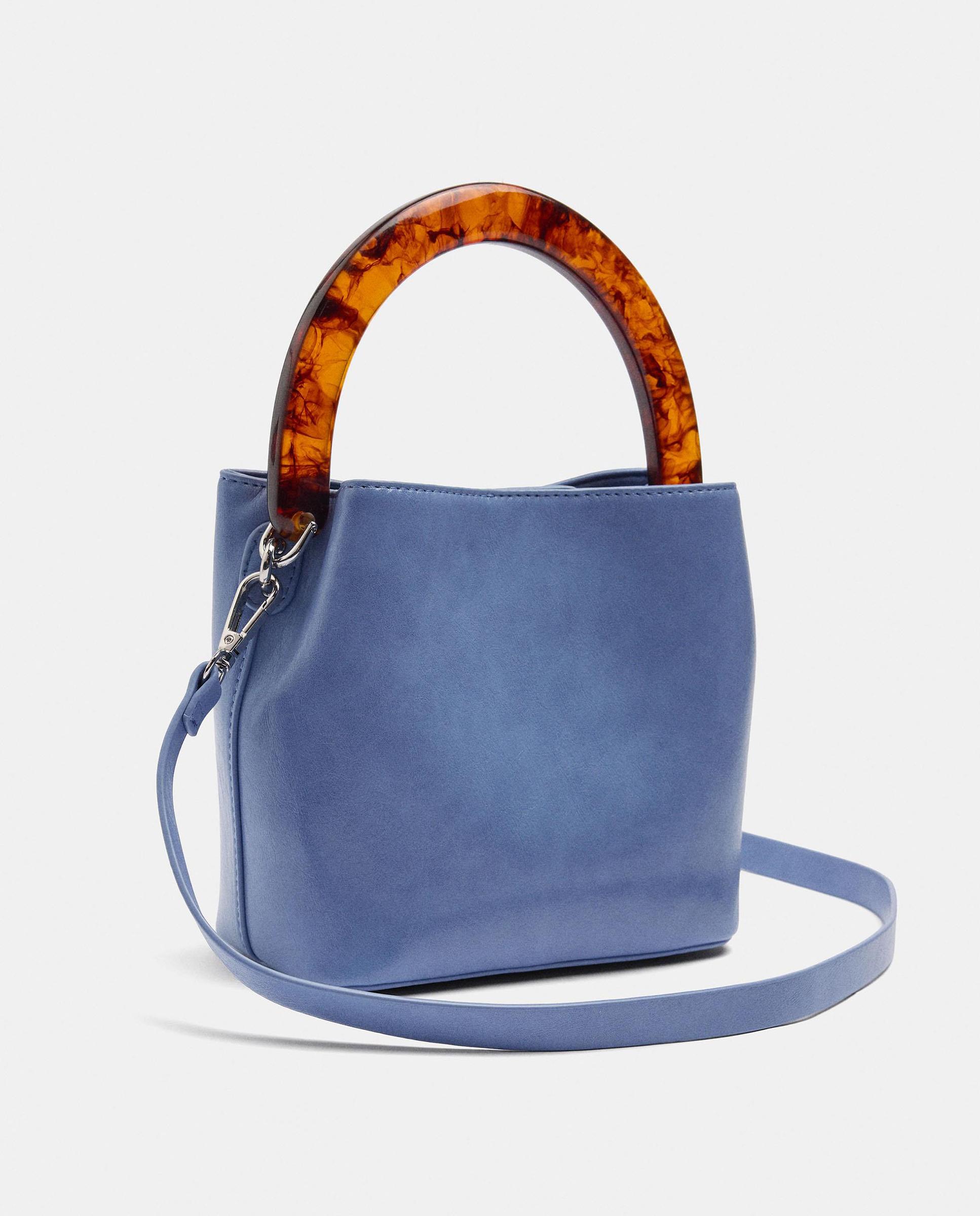 Imagen 3 de Bolso de fiesta convertible a bandolera con asa rígida y cierre imantado - Parfois - Azul Azul