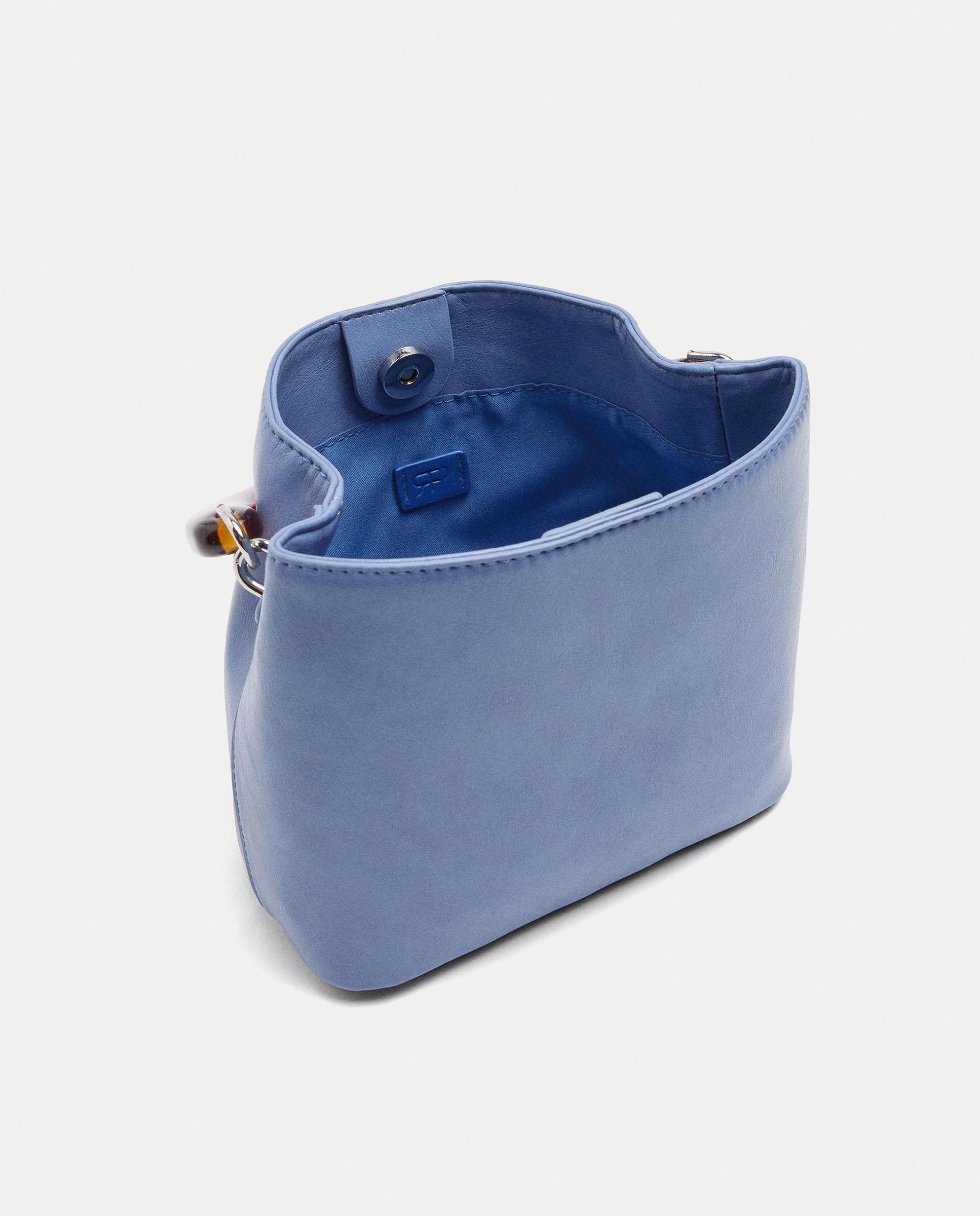 Imagen 4 de Bolso de fiesta convertible a bandolera con asa rígida y cierre imantado - Parfois - Azul Azul