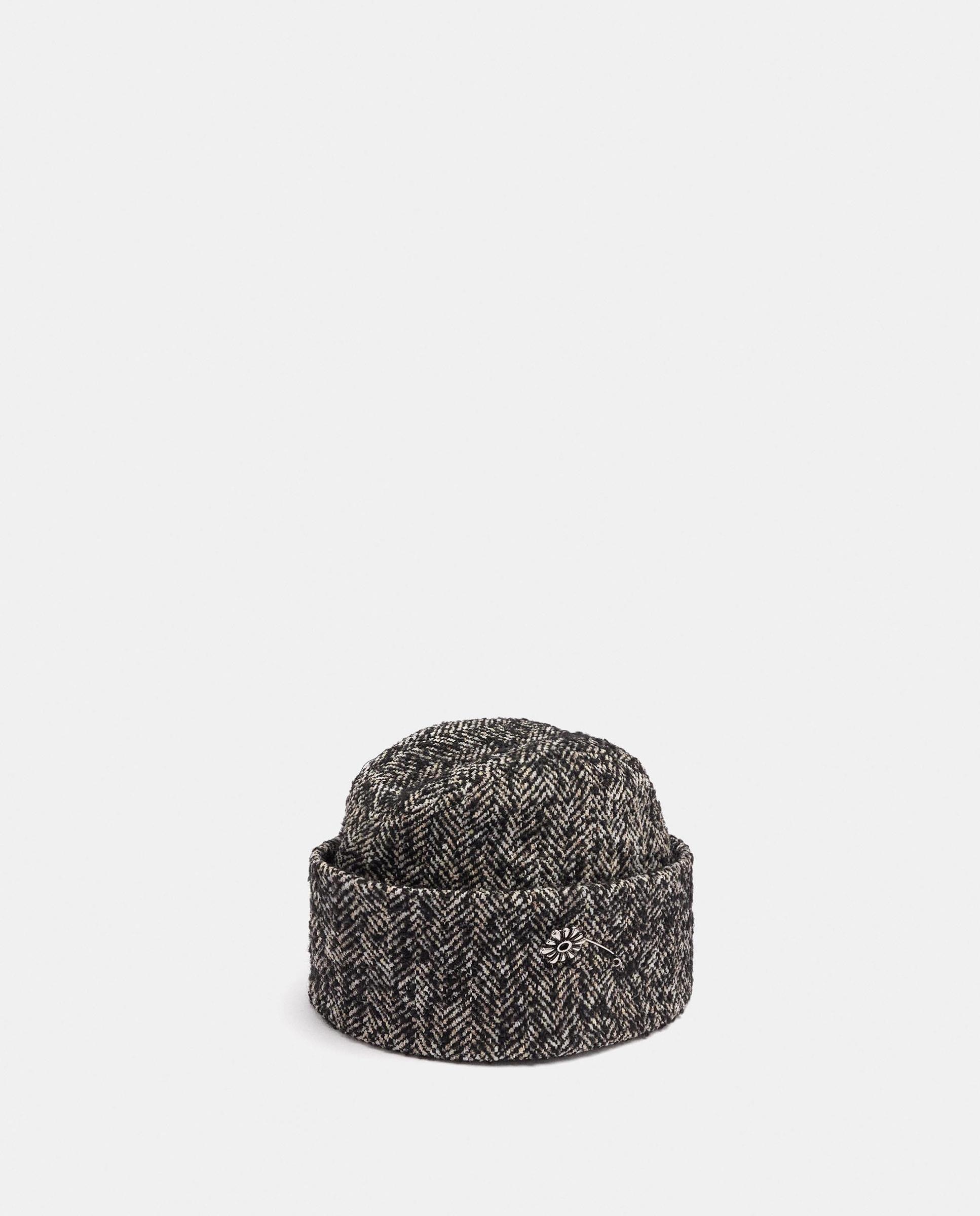 Imagen 1 de Gorro de mujer estilo pillbox con estampado de cenefas Multicolor