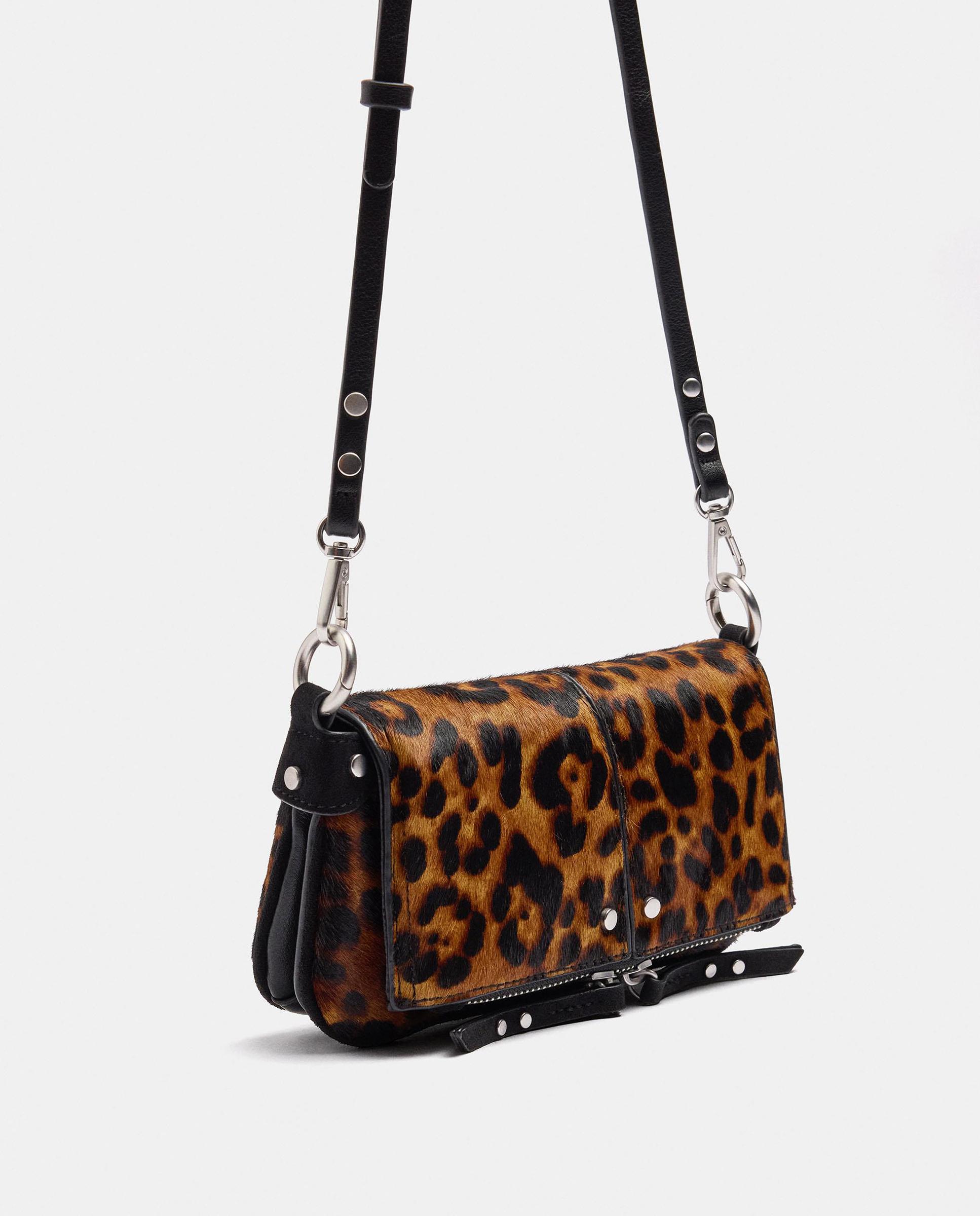 Bandolera de mujer con cierre de cremallera y estampado animal print - Parfois - Multicolor Multicolor-2