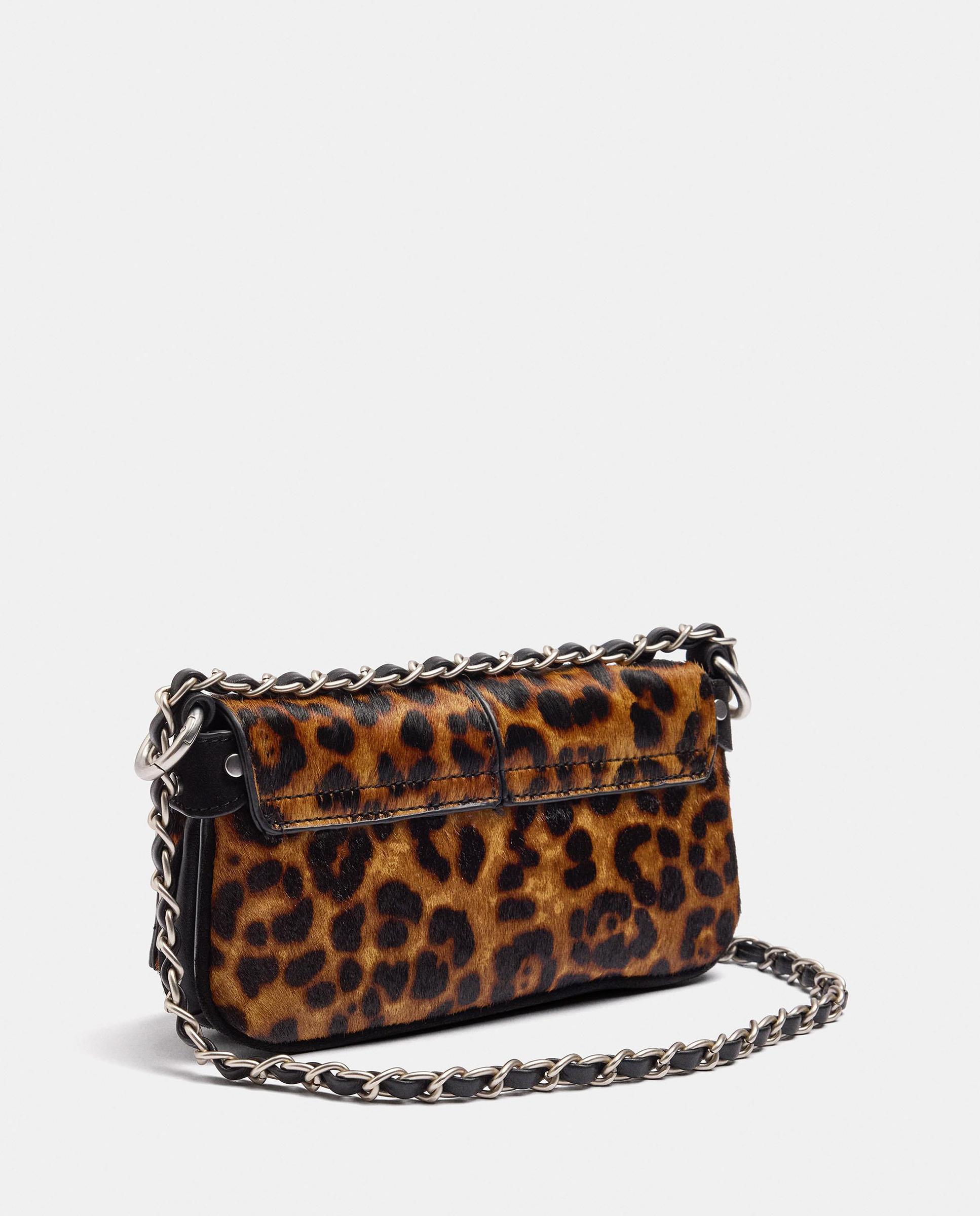 Bandolera de mujer con cierre de cremallera y estampado animal print - Parfois - Multicolor Multicolor-4