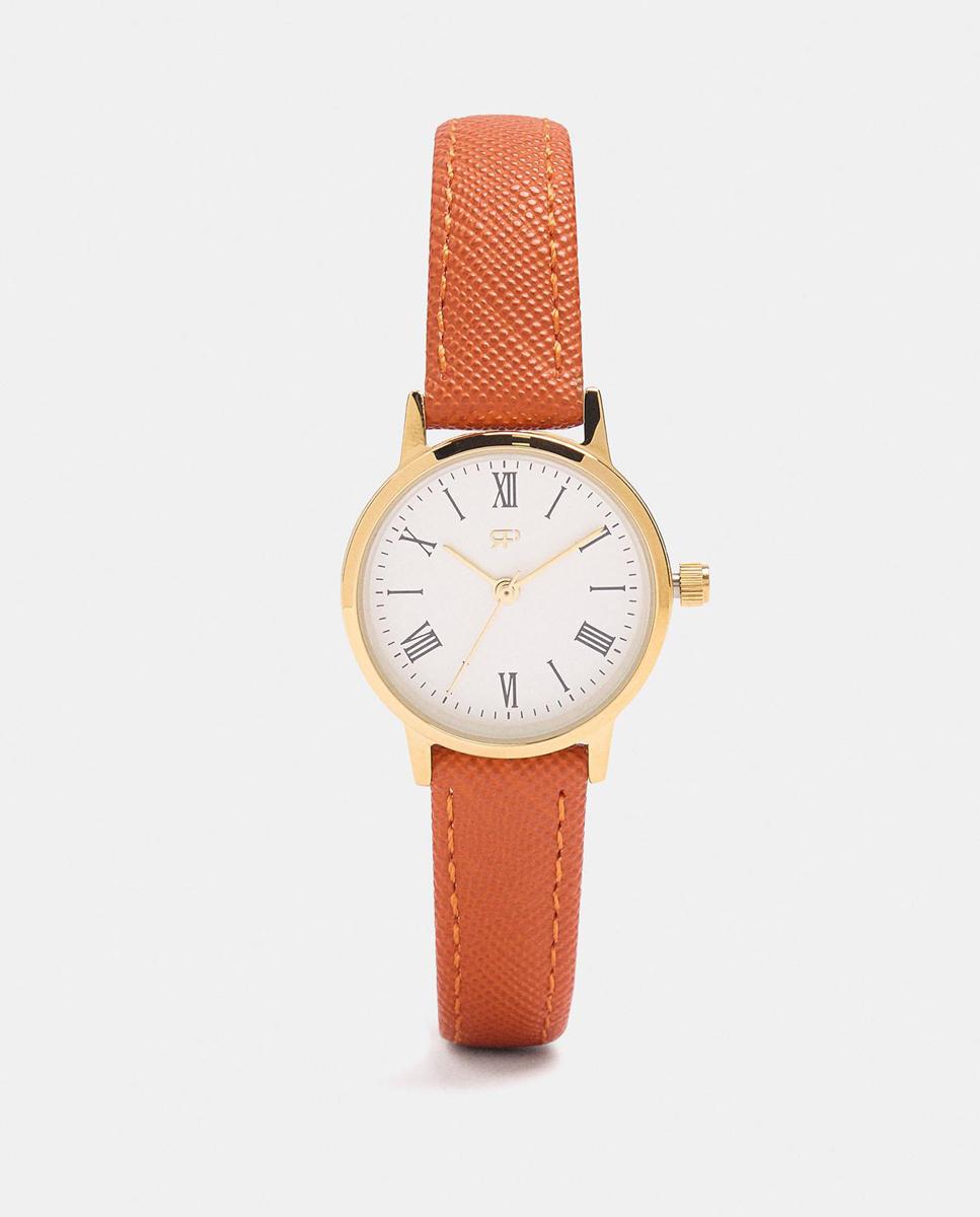 Reloj de mujer con correa de hebilla en liso - Parfois - Naranja Naranja-1