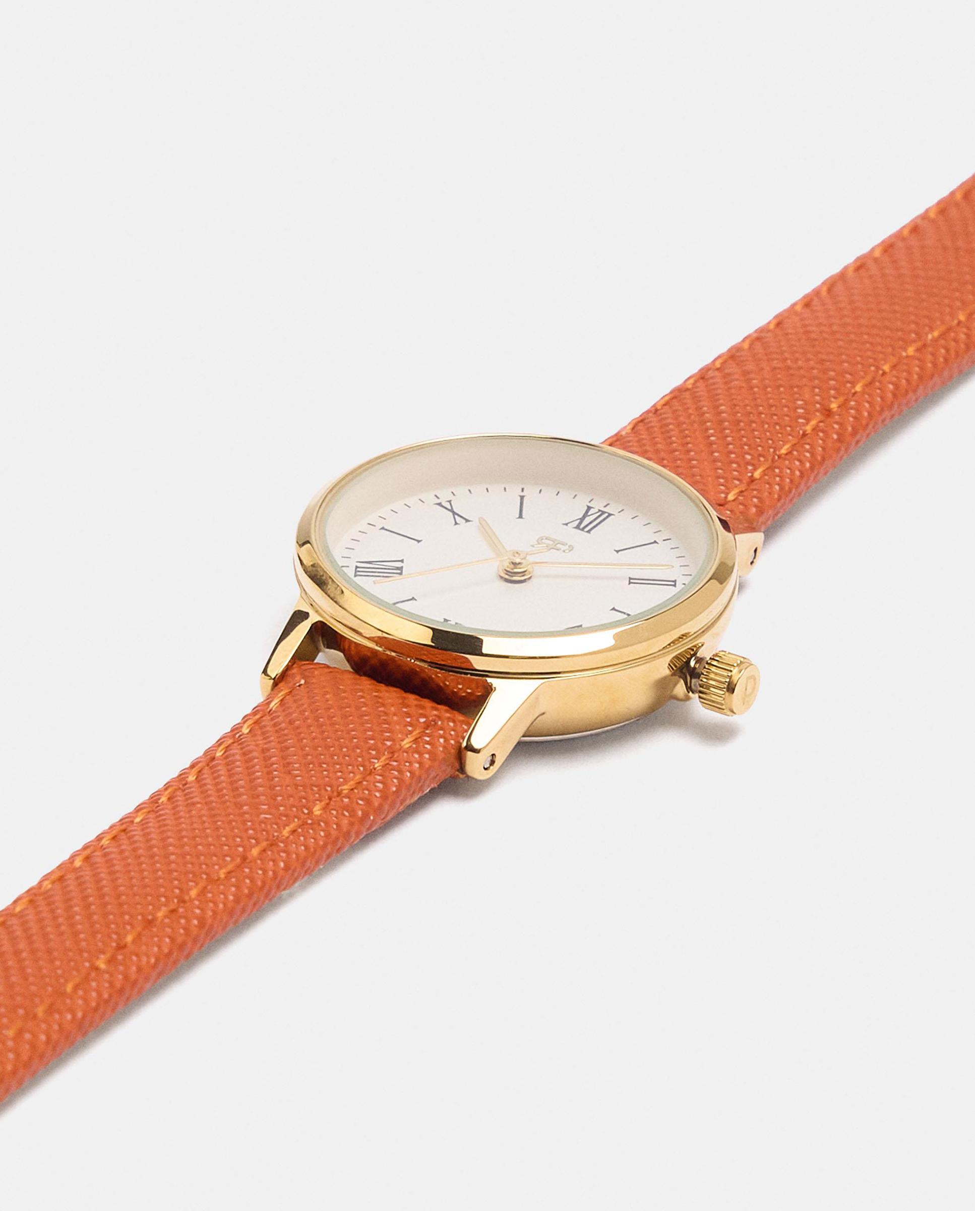 Reloj de mujer con correa de hebilla en liso - Parfois - Naranja Naranja-2