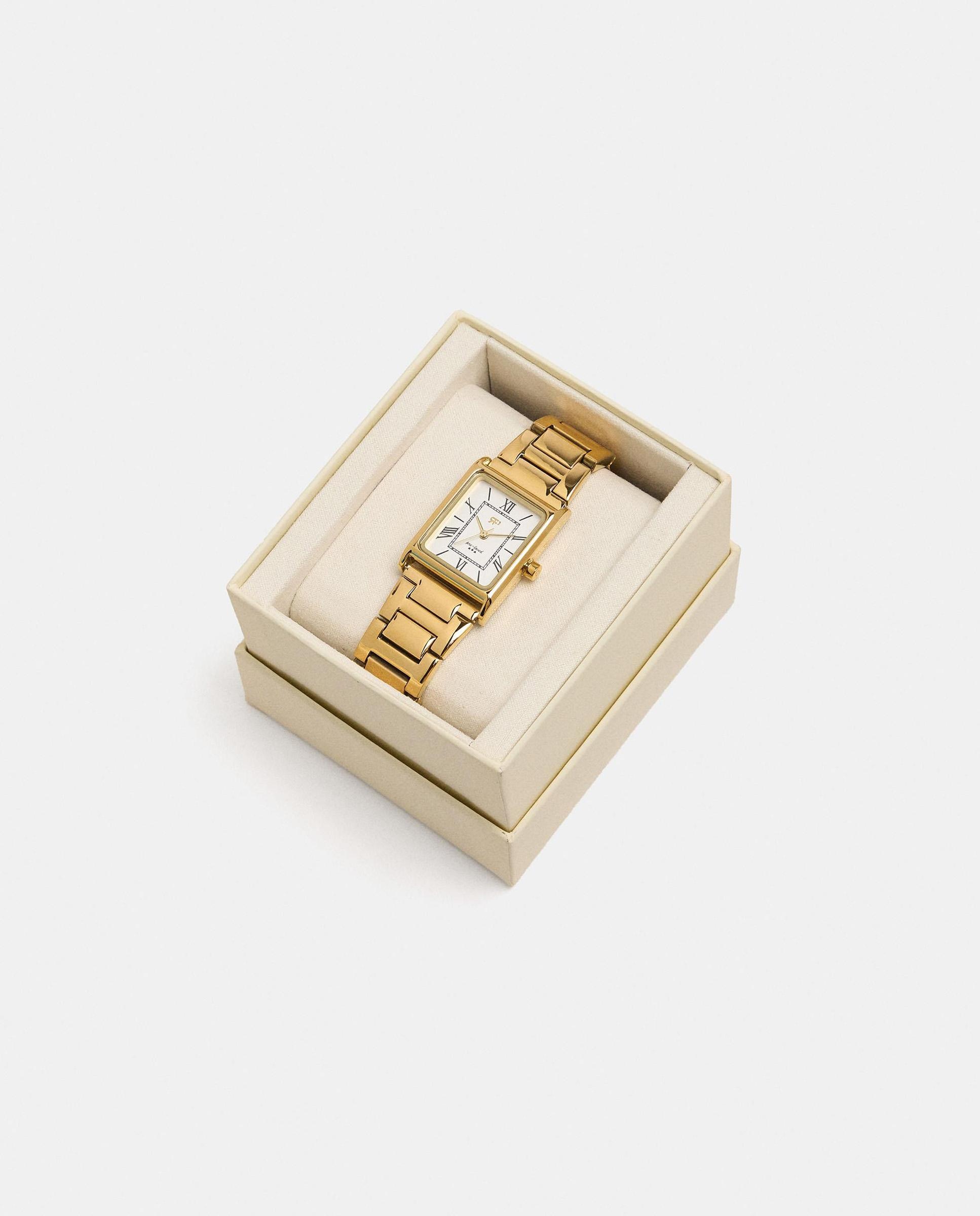Reloj de mujer de acero inoxidable cuadrado en liso - Parfois - Dorado Dorado-4