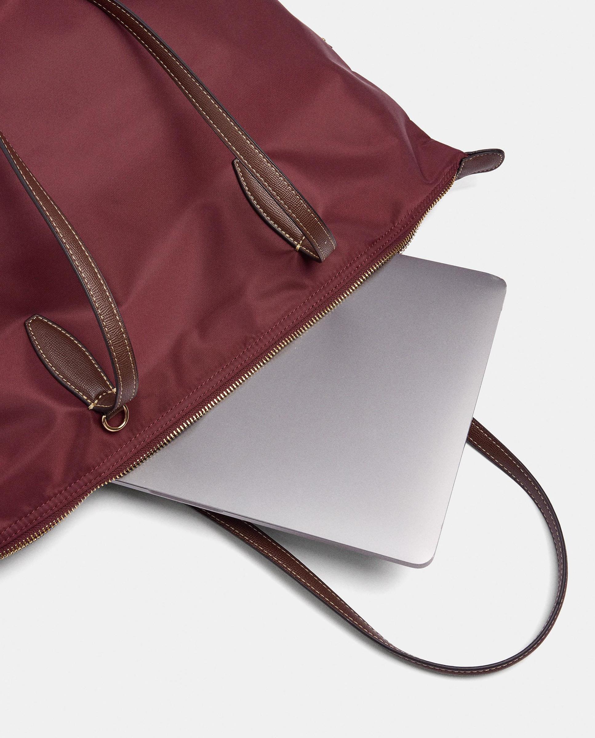 Bolso de hombro estilo portadocumentos con cierre de cremallera en liso - Parfois - Burdeos Burdeos-4