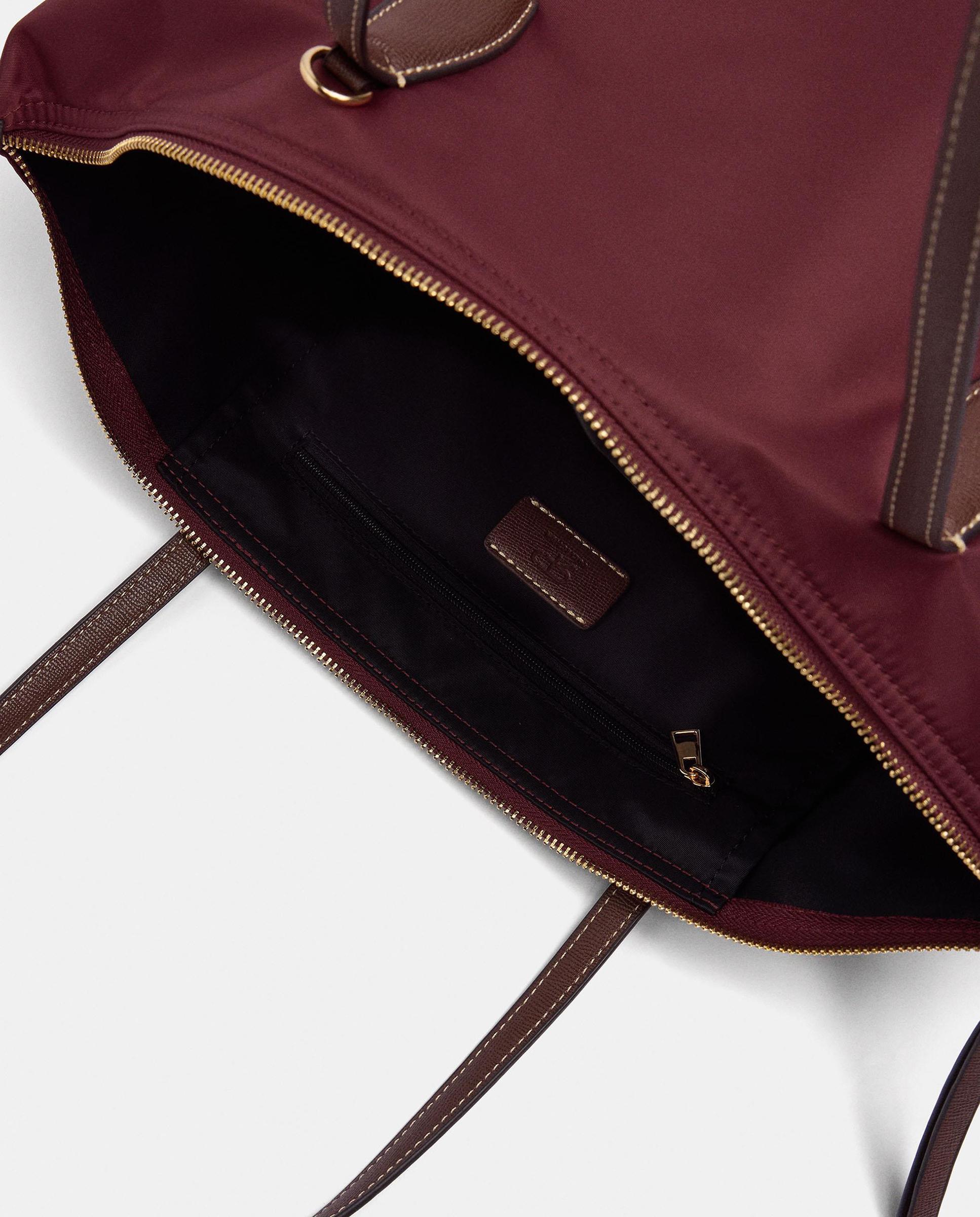 Bolso de hombro estilo portadocumentos con cierre de cremallera en liso - Parfois - Burdeos Burdeos-5