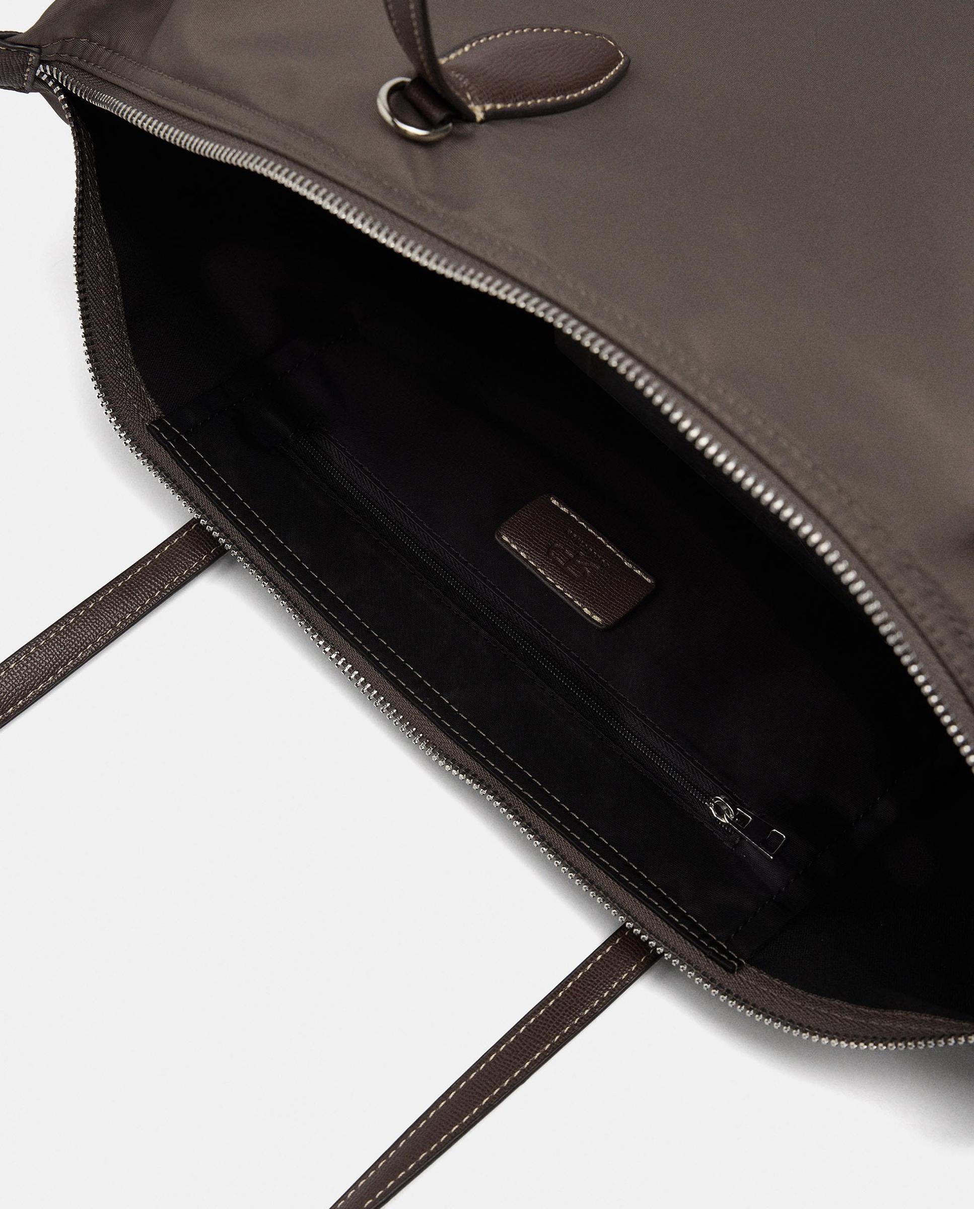 Bolso de hombro estilo portadocumentos con cierre de cremallera en liso - Parfois - Topo Topo-5
