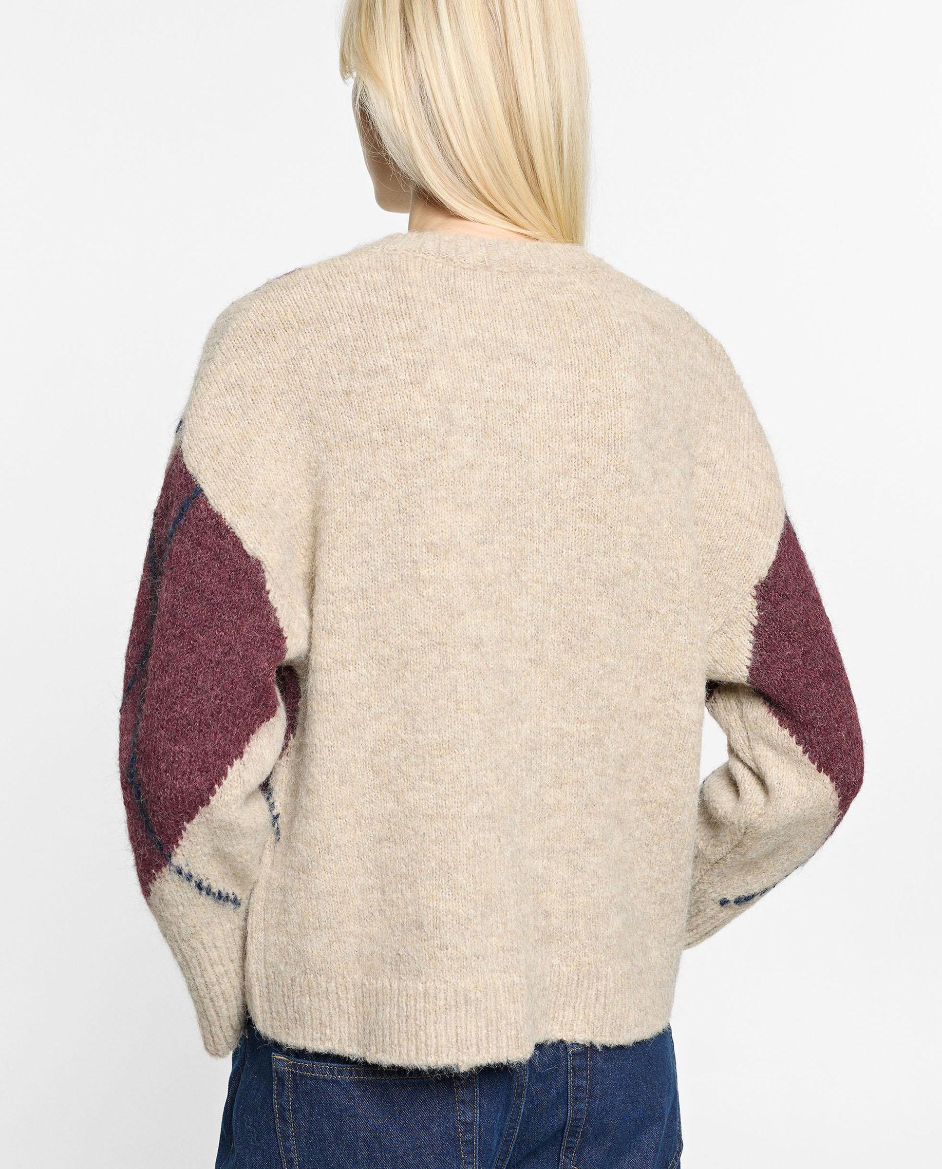 Imagen 4 de Cárdigan de mujer de punto con estampado de rombos - Parfois - Multicolor Multicolor