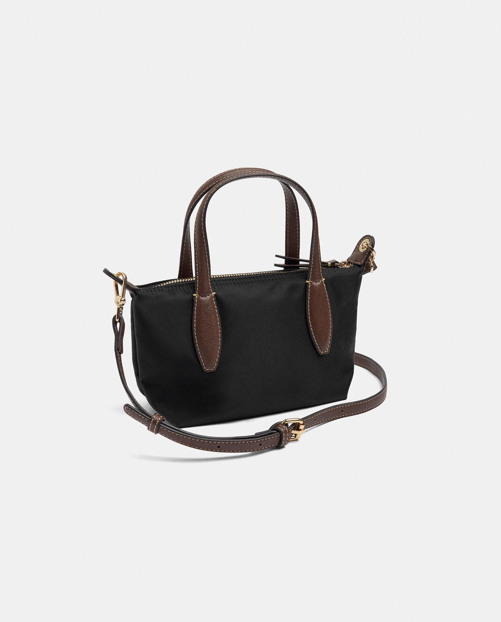 Bolso de mano estilo tote convertible a bandolera con cierre de cremallera en liso - Parfois - Negro Negro-2