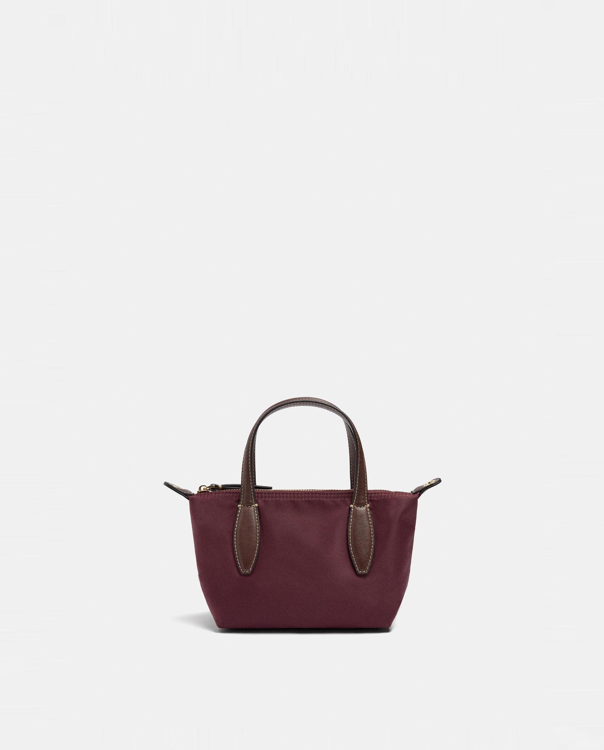 Bolso de mano estilo tote convertible a bandolera con cierre de cremallera en liso - Parfois - Burdeos Burdeos-1
