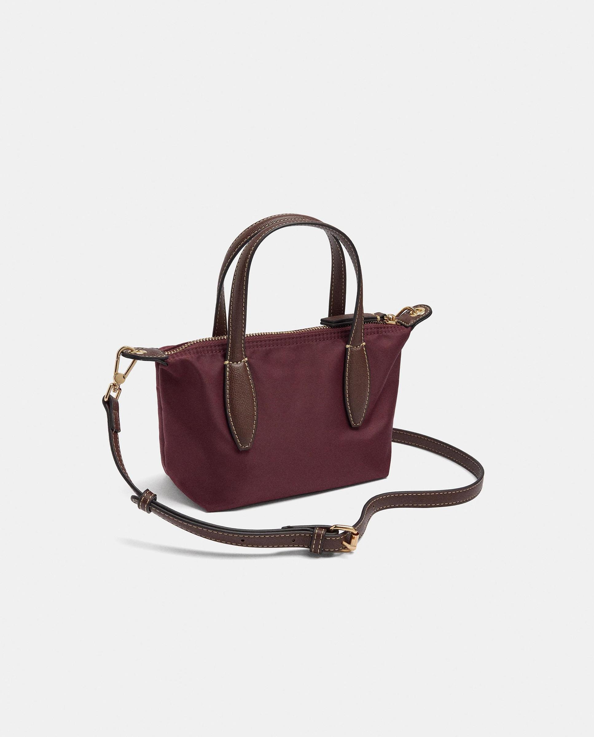 Bolso de mano estilo tote convertible a bandolera con cierre de cremallera en liso - Parfois - Burdeos Burdeos-2