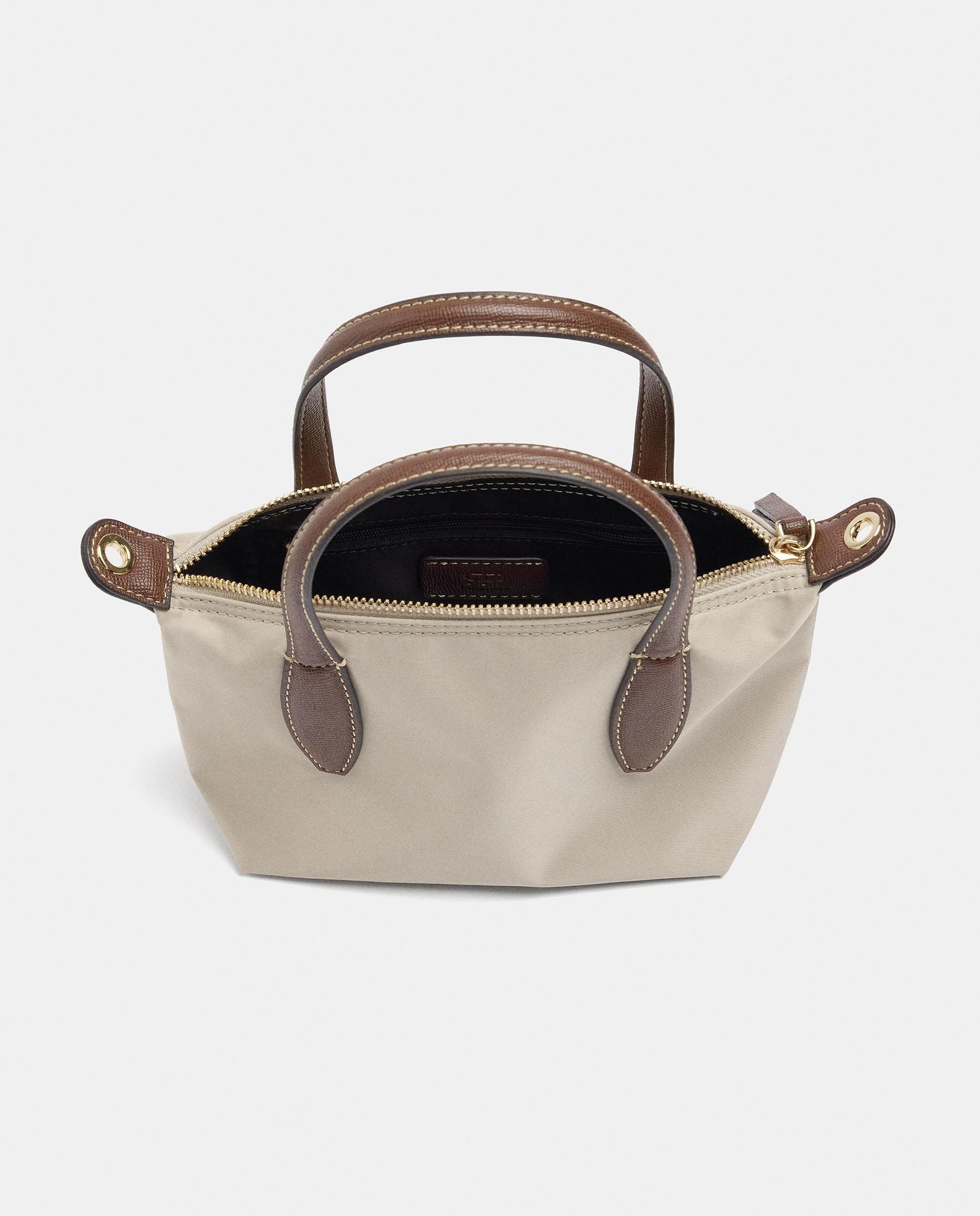 Bolso de mano estilo tote convertible a bandolera con cierre de cremallera en liso - Parfois - Crudo Crudo-4