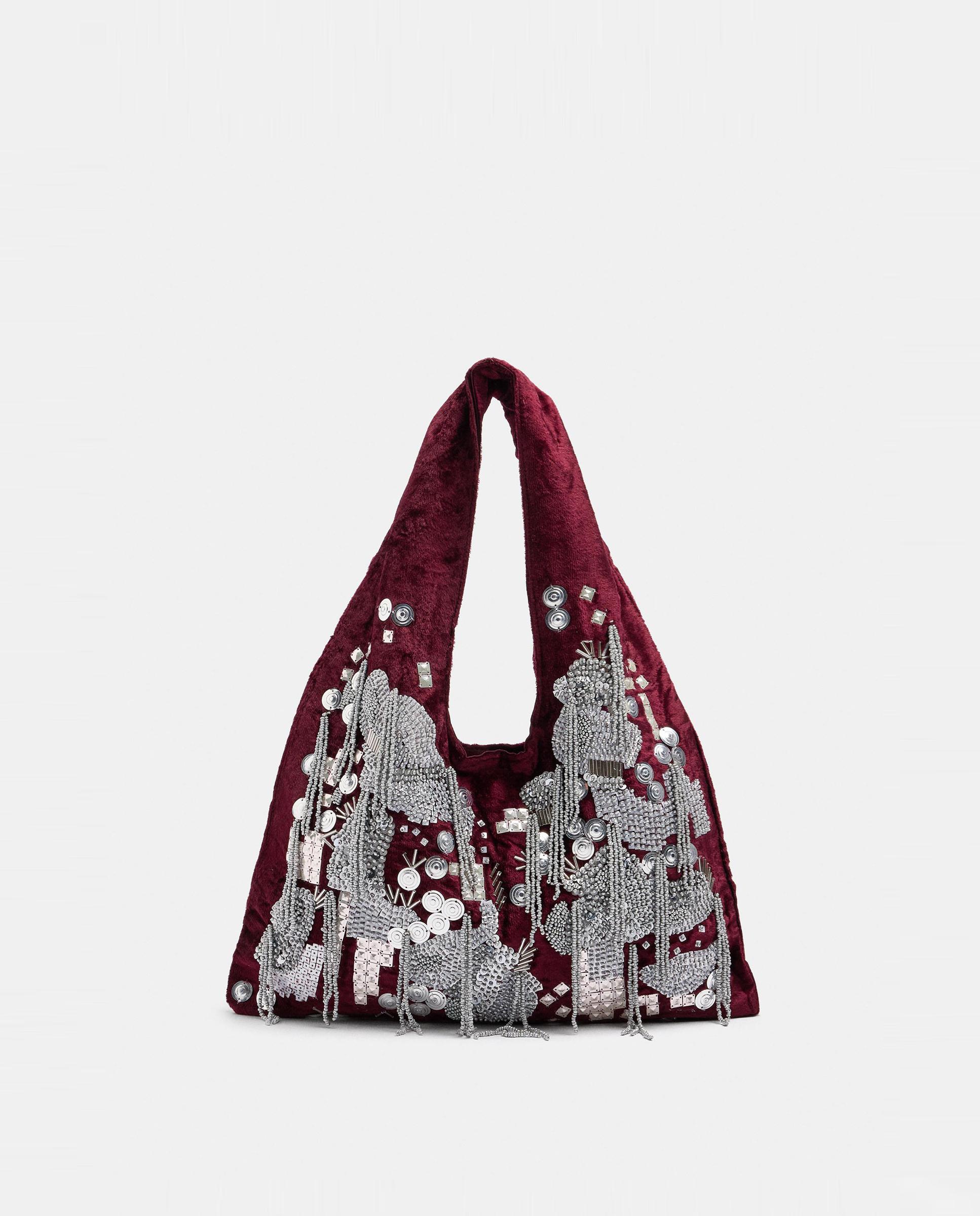 Bolso de fiesta con cuentas y tachuelas decorativas - Parfois - Burdeos Burdeos-1
