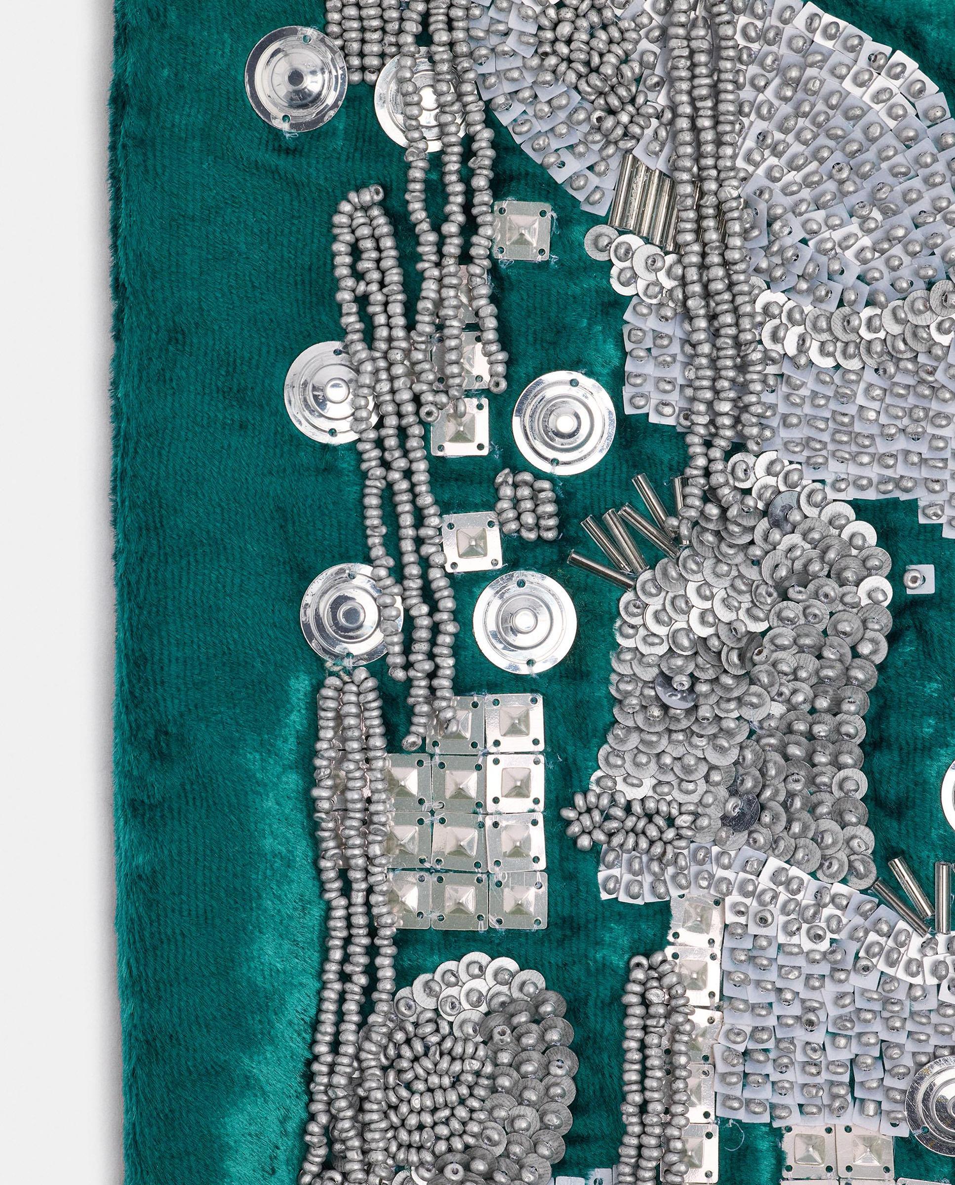 Bolso de fiesta con cuentas y tachuelas decorativas - Parfois - Verde Verde-3