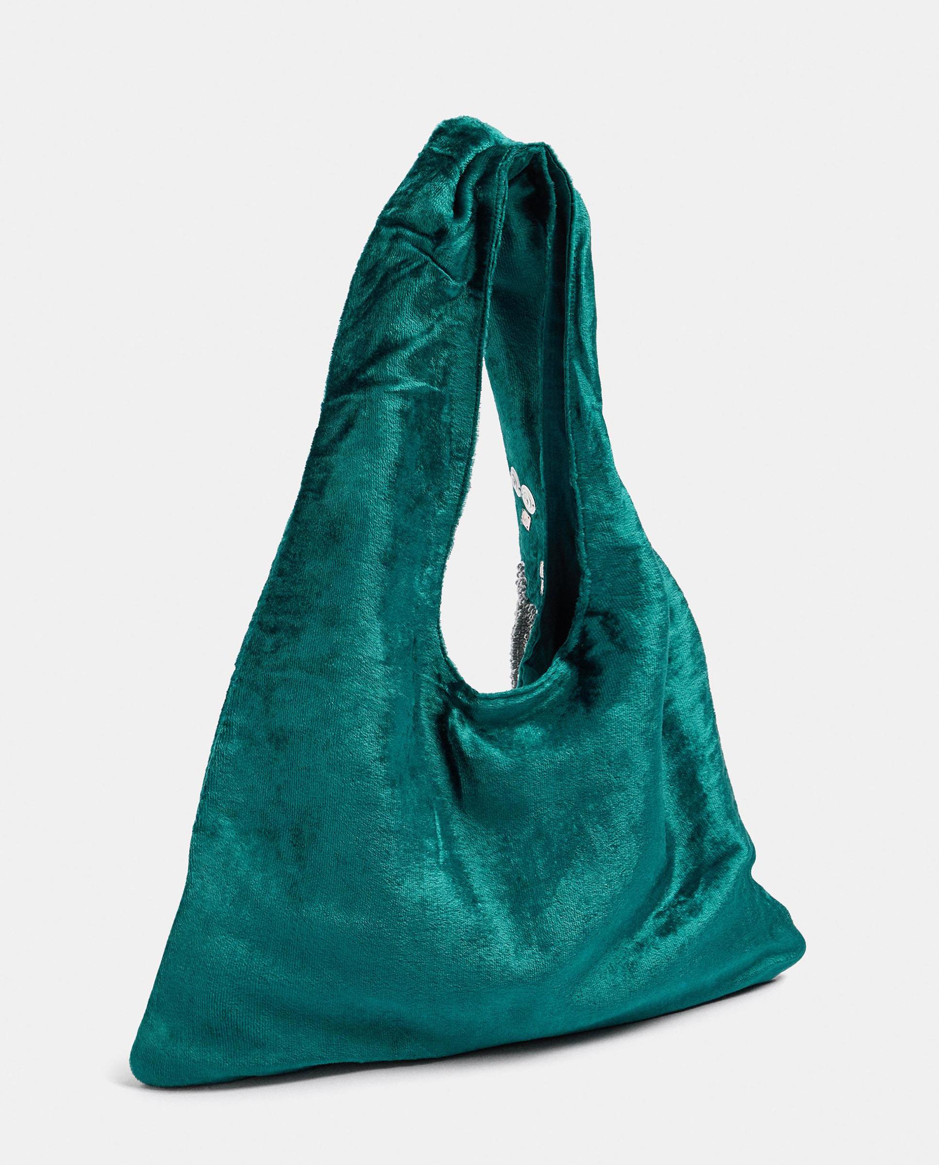 Bolso de fiesta con cuentas y tachuelas decorativas - Parfois - Verde Verde-2