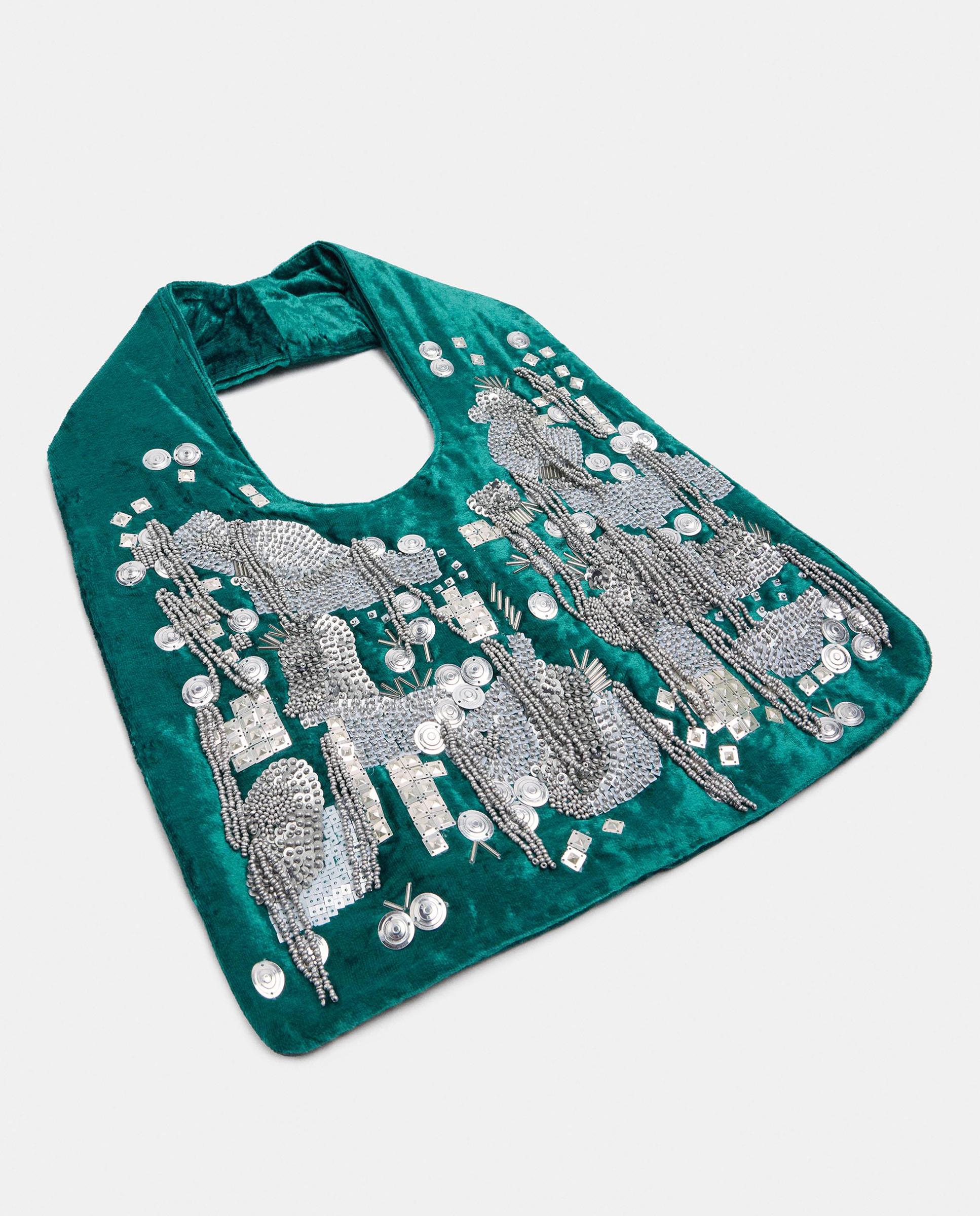 Bolso de fiesta con cuentas y tachuelas decorativas - Parfois - Verde Verde-4