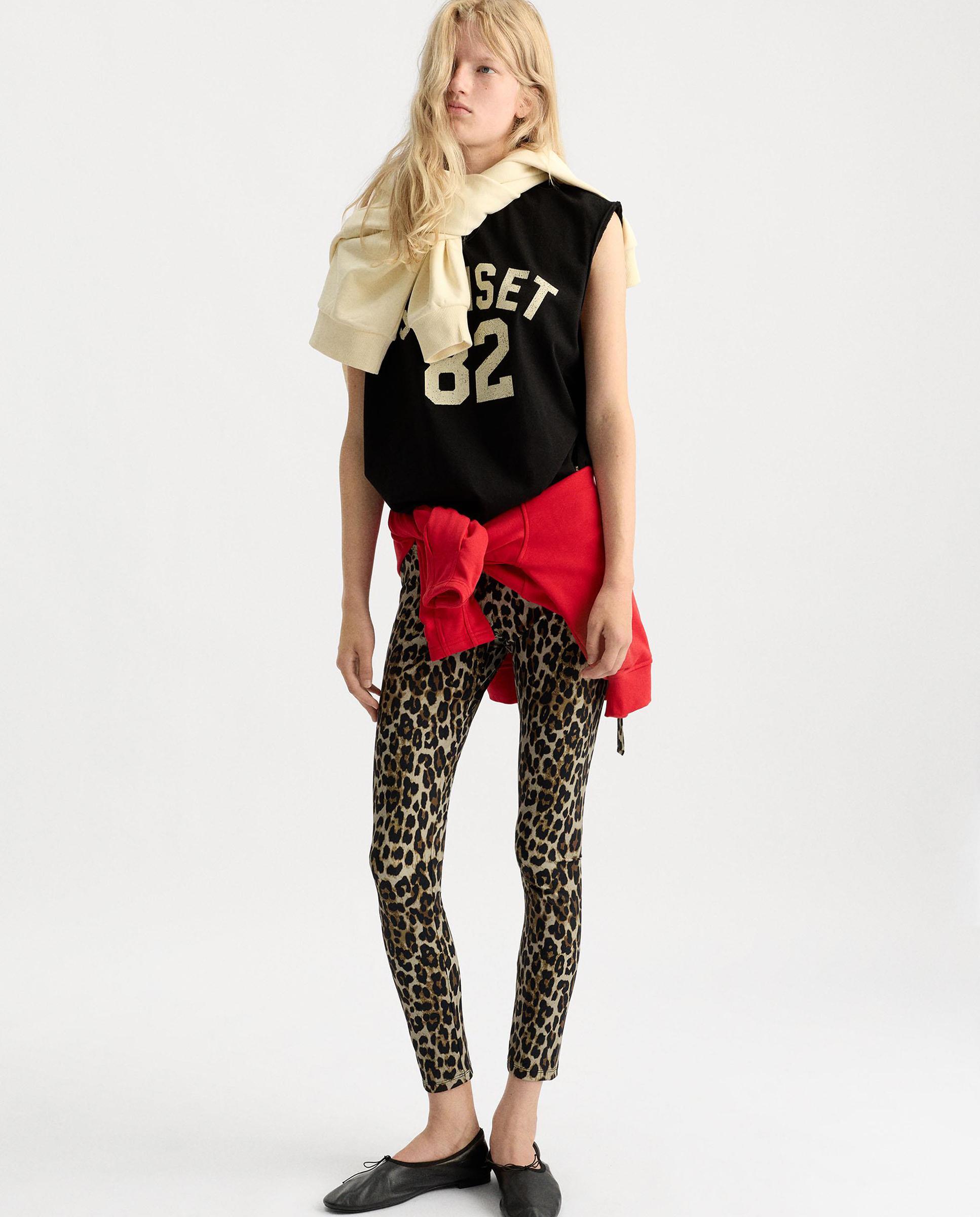 Imagen 0 de Leggins de mujer ajustables con estampado animal print Multicolor