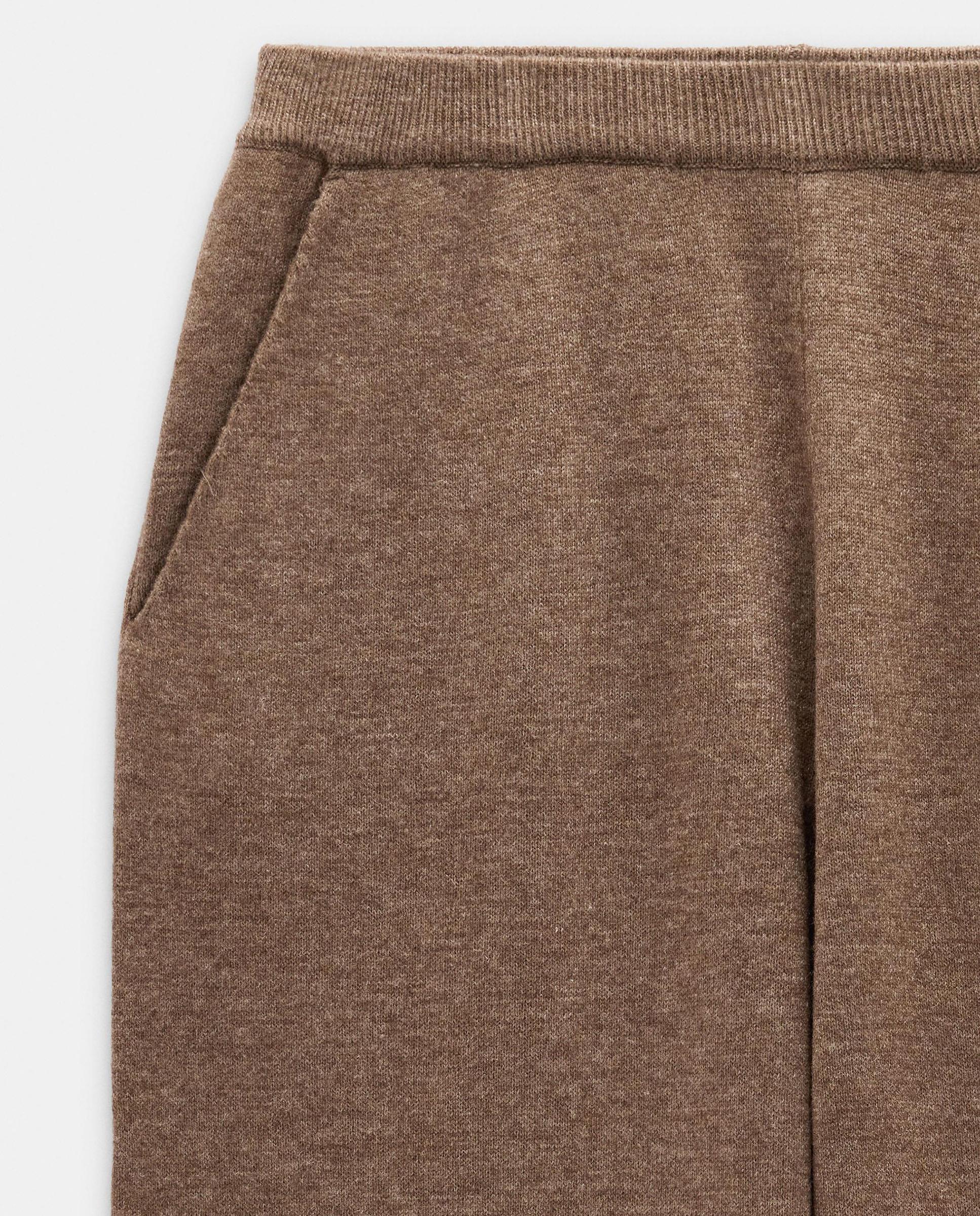 Pantalones rectos de mujer con cintura elástica en liso - Parfois - Marrón Marrón-5