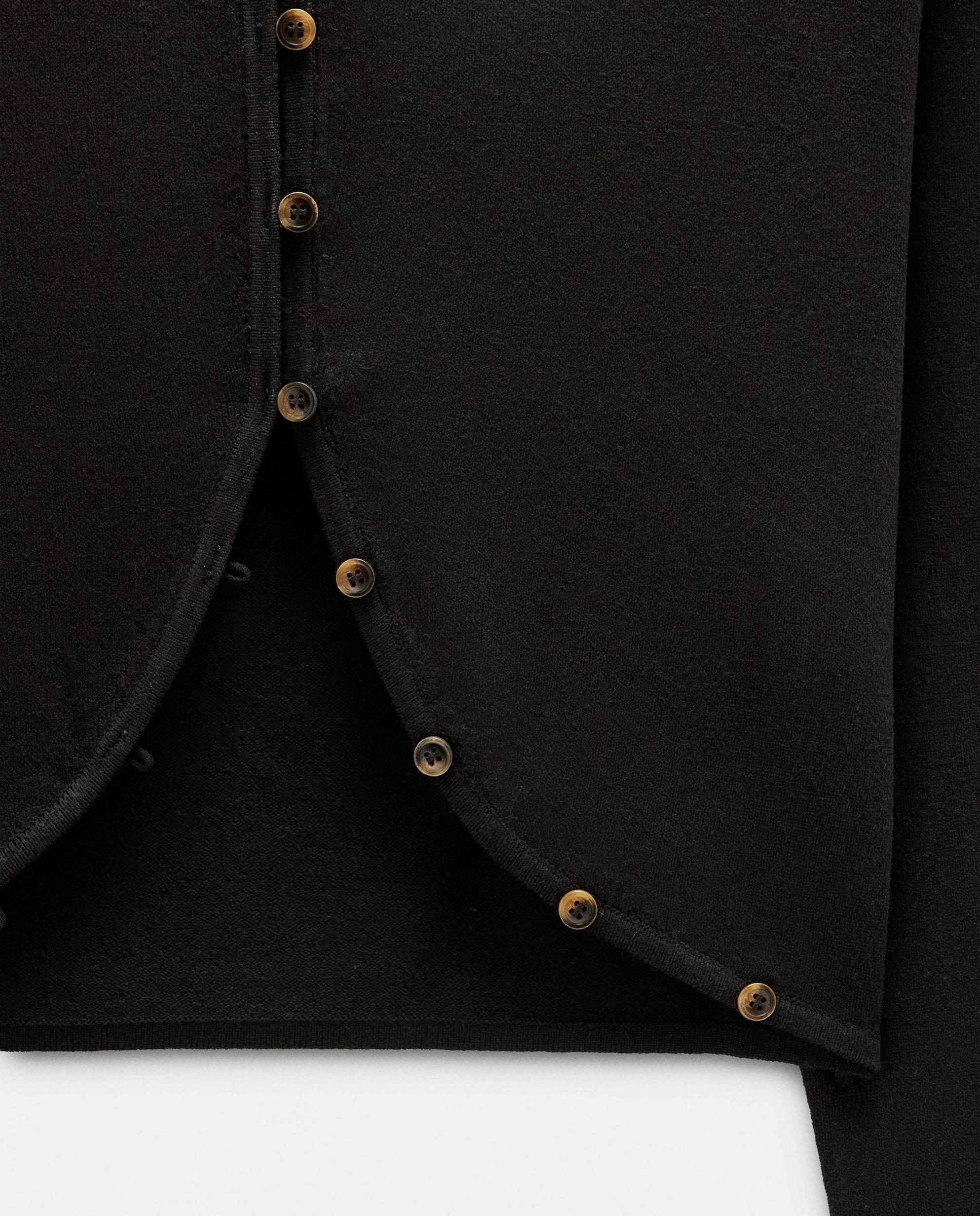Cárdigan de mujer de punto crop con cierre de botones - Parfois - Negro Negro-5