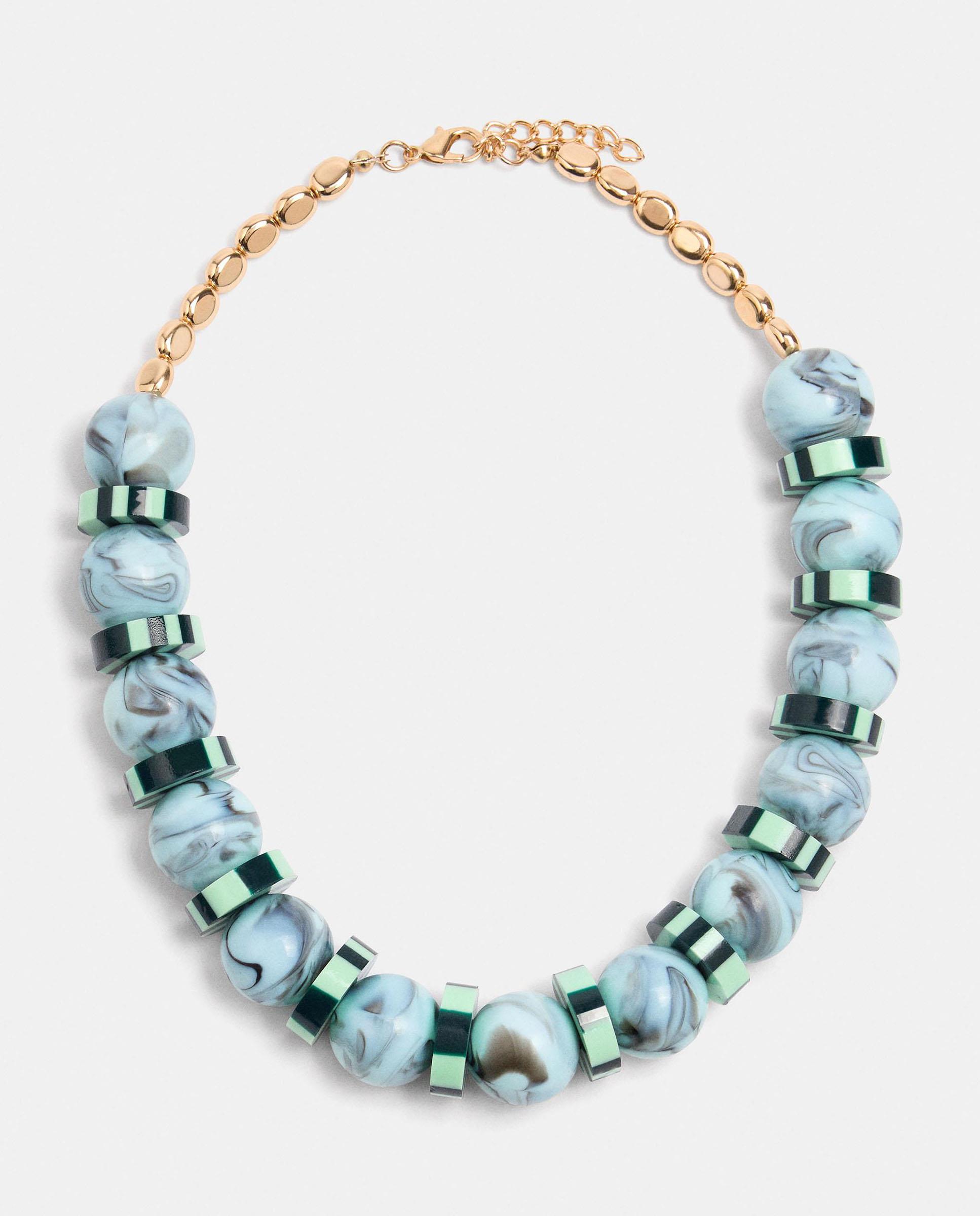 Imagen 1 de Collar corto de cuentas decorativas Multicolor