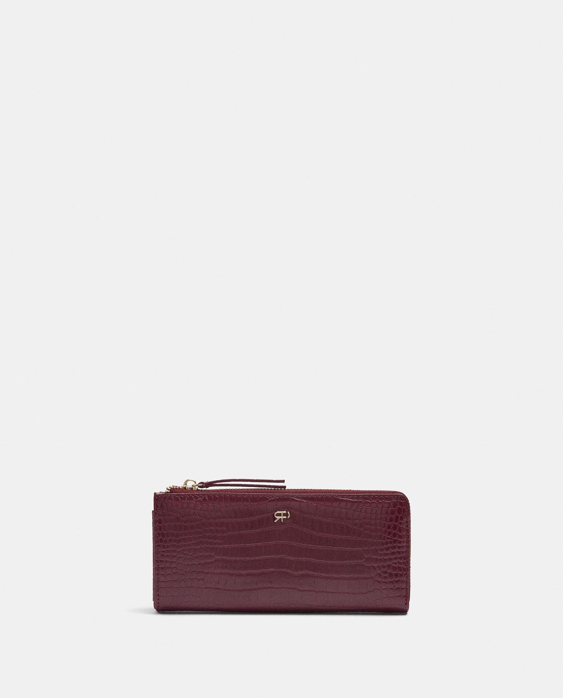 Cartera de mujer grande con cierre de cremallera - Parfois - Burdeos Burdeos-1