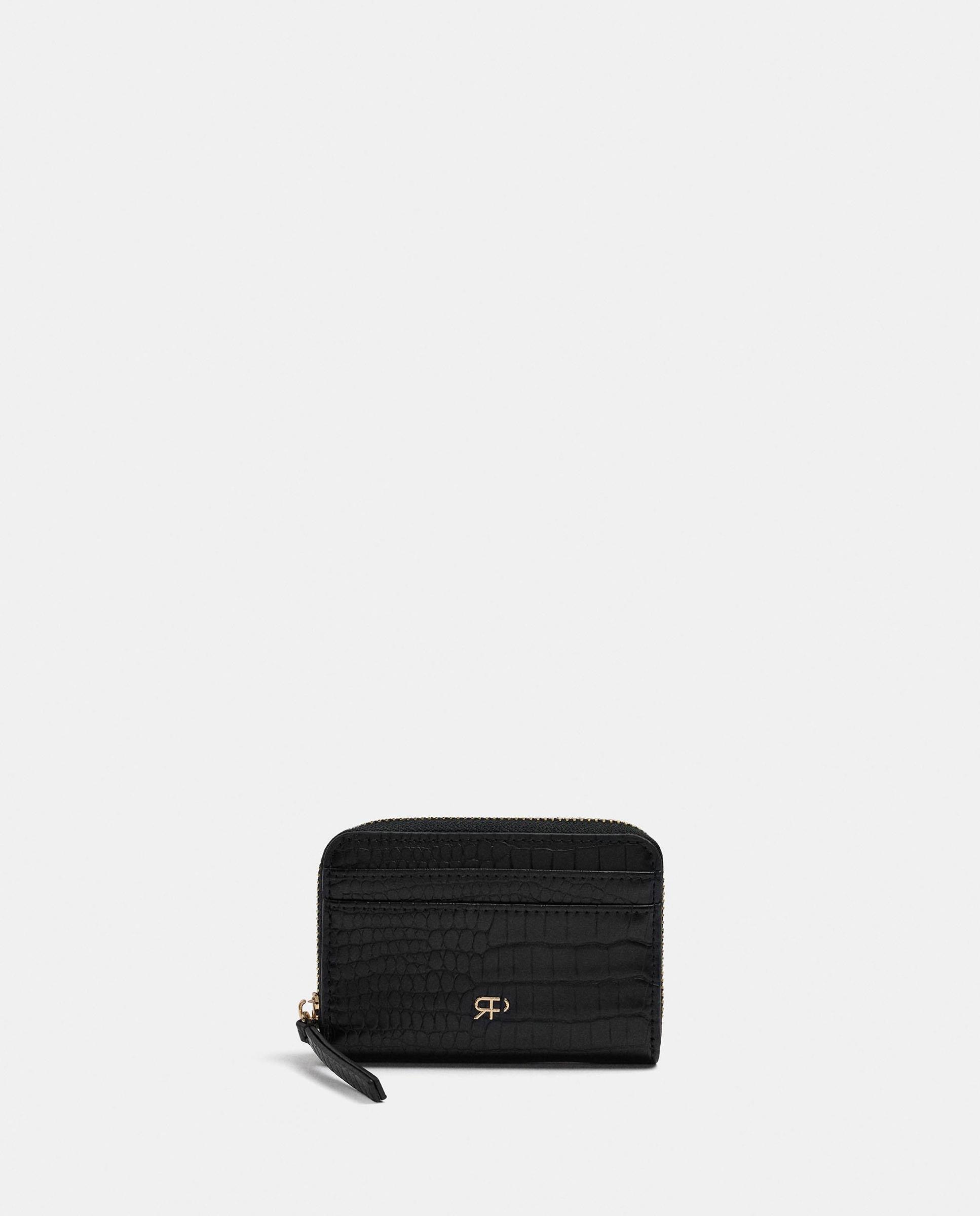 Cartera de mujer mediana con cierre de cremallera - Parfois - Negro Negro-1