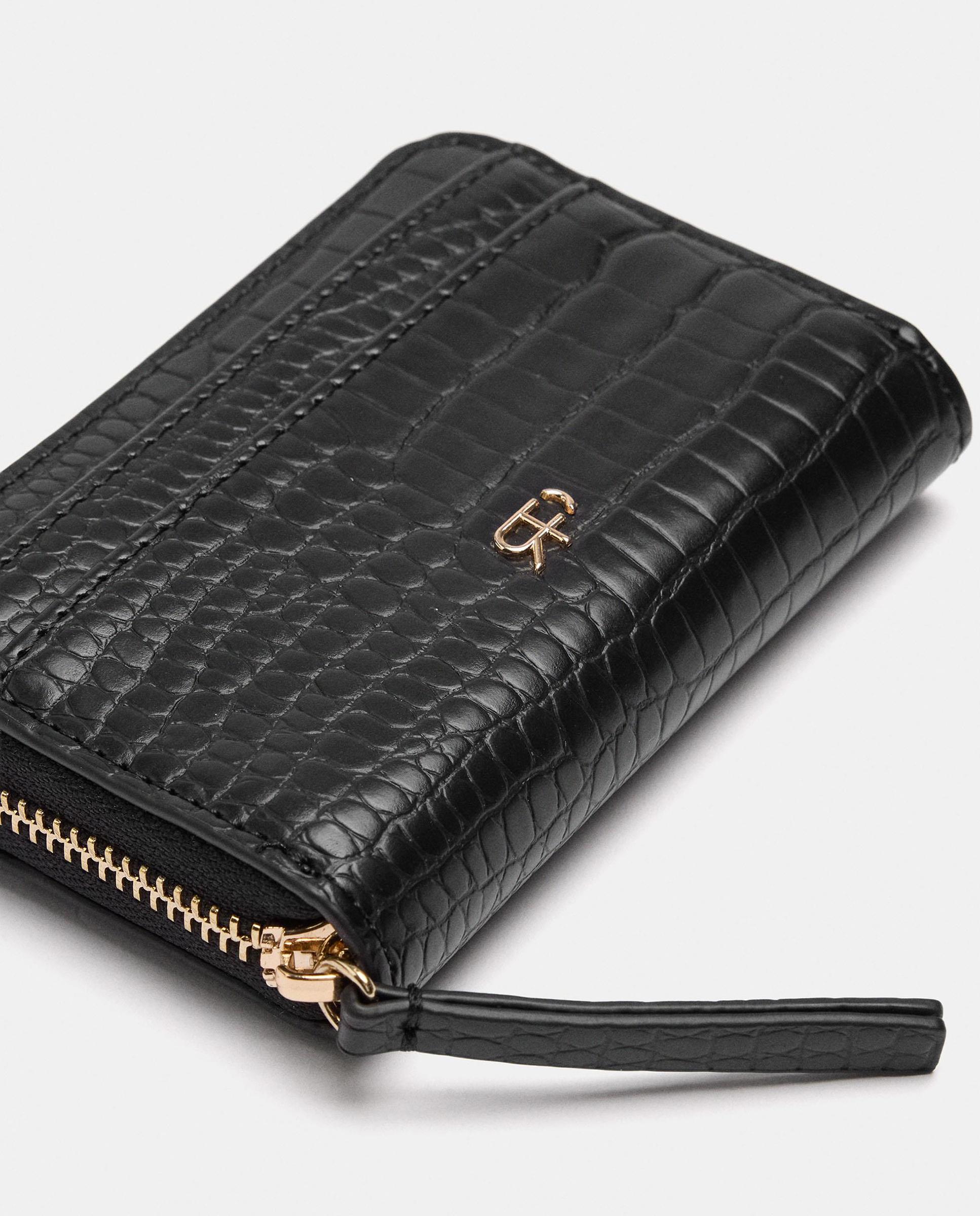 Cartera de mujer mediana con cierre de cremallera - Parfois - Negro Negro-3