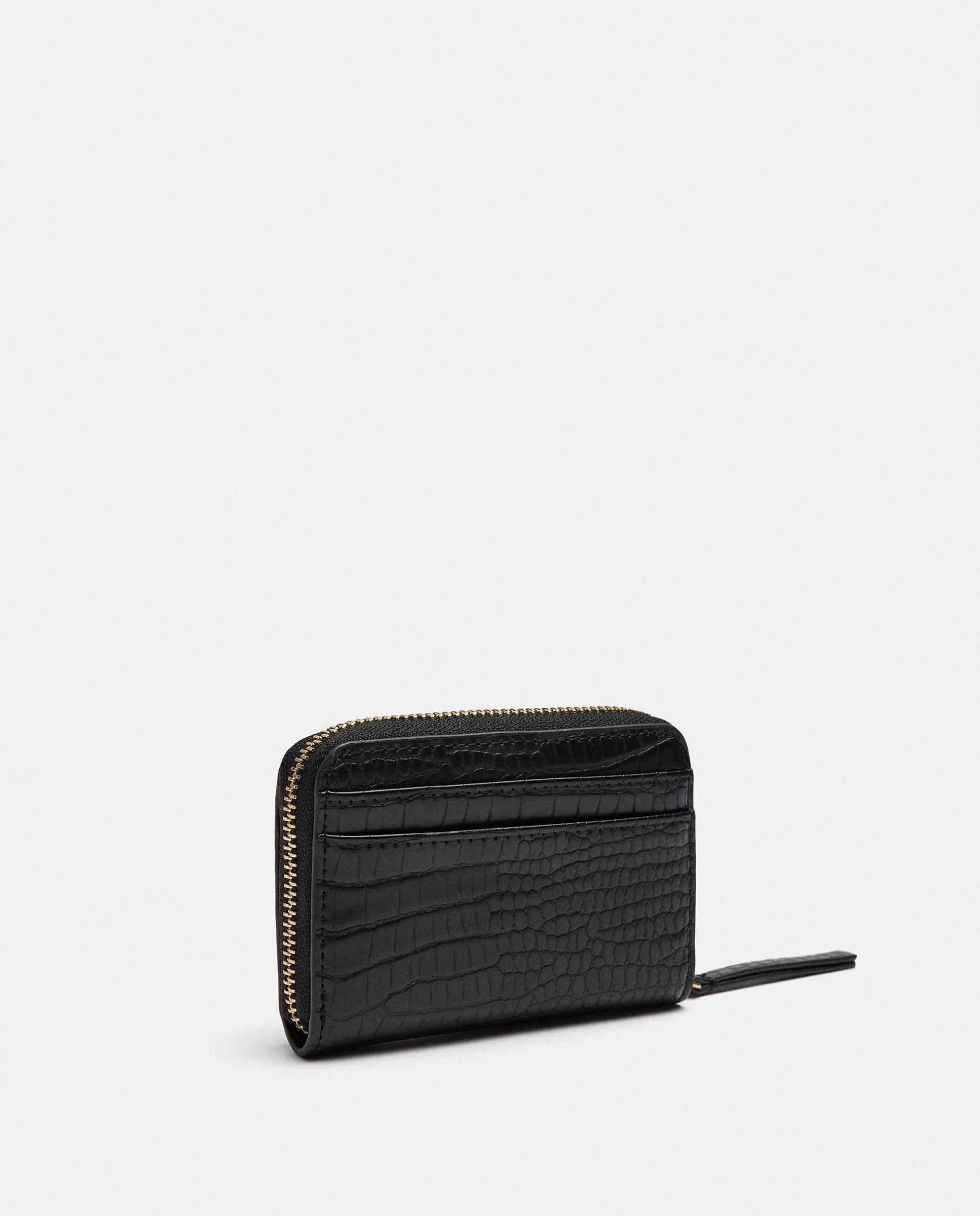 Cartera de mujer mediana con cierre de cremallera - Parfois - Negro Negro-2