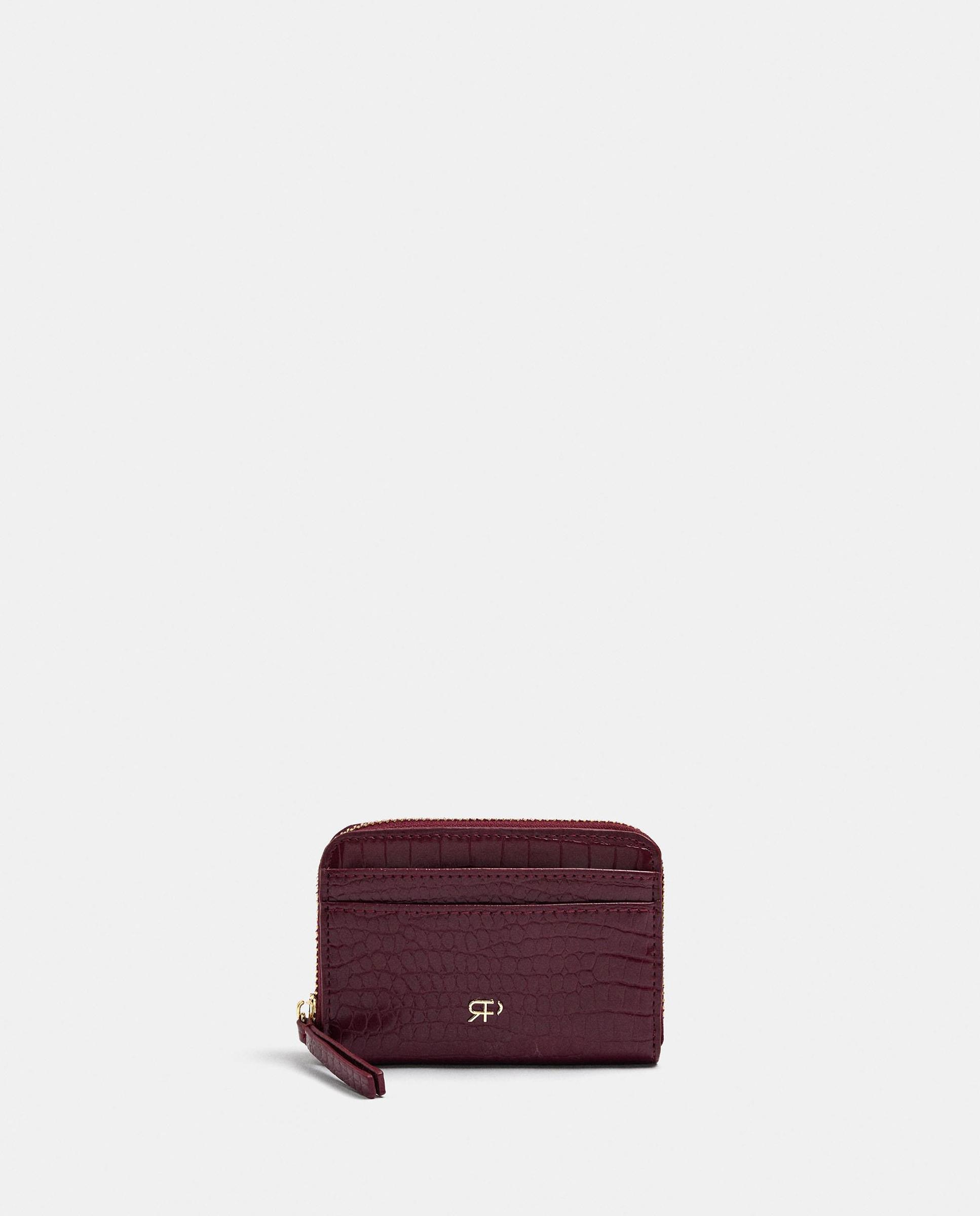 Cartera de mujer mediana con cierre de cremallera - Parfois - Burdeos Burdeos-1