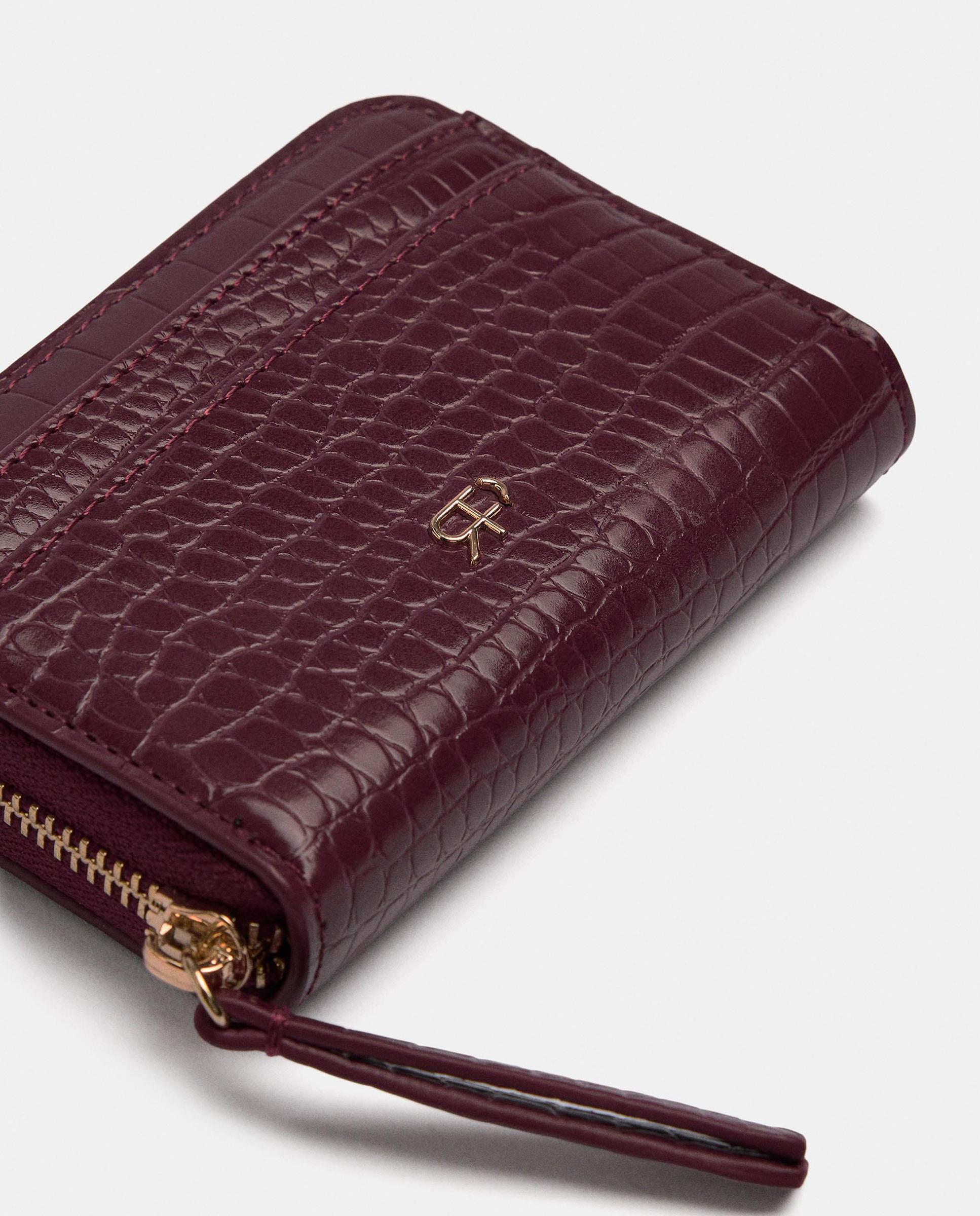 Cartera de mujer mediana con cierre de cremallera - Parfois - Burdeos Burdeos-3