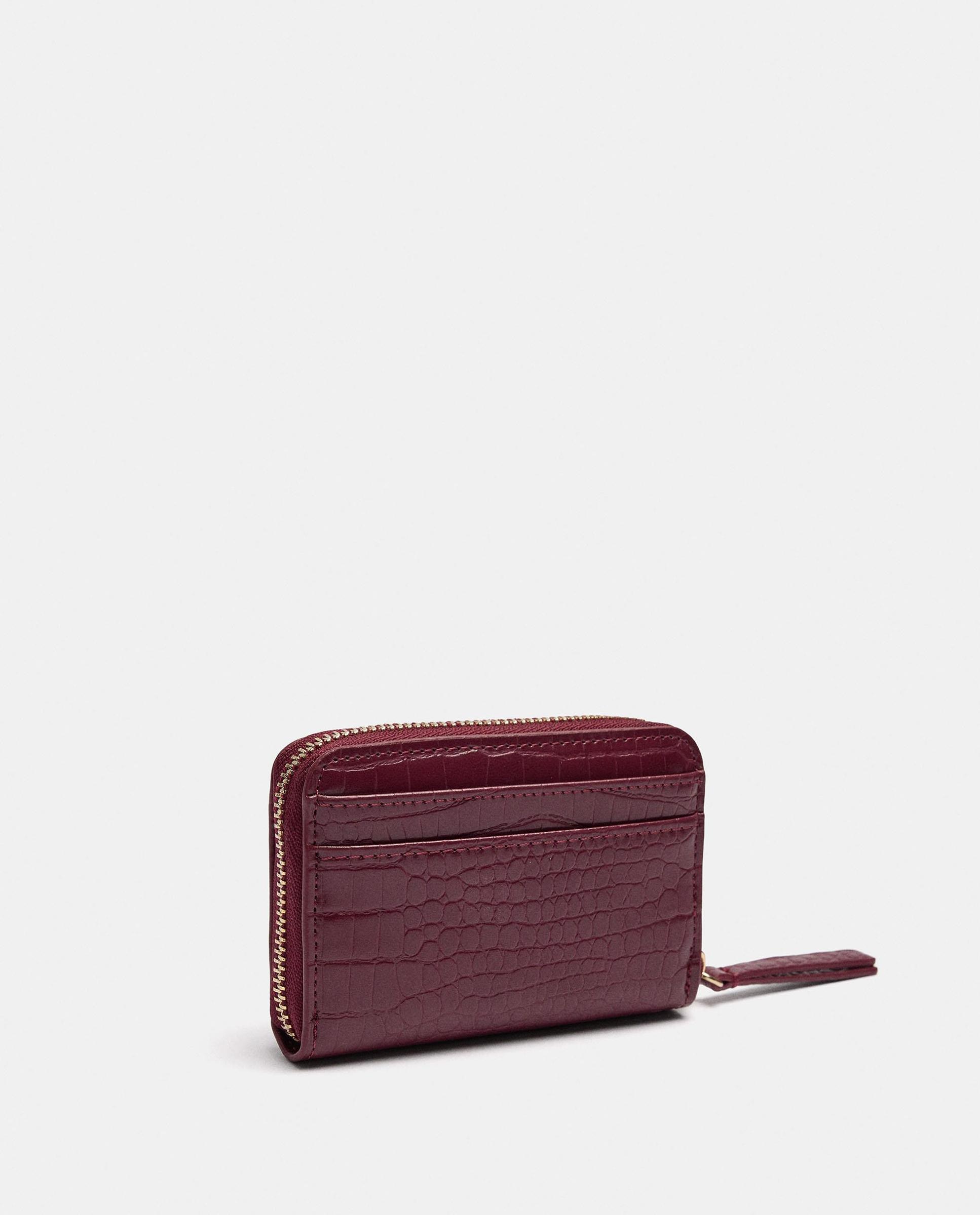 Cartera de mujer mediana con cierre de cremallera - Parfois - Burdeos Burdeos-2