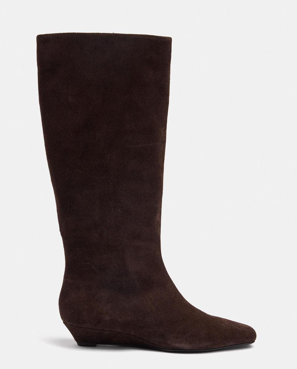 Imagen 1 de Botas básicas de mujer 100% piel en liso Marrón oscuro