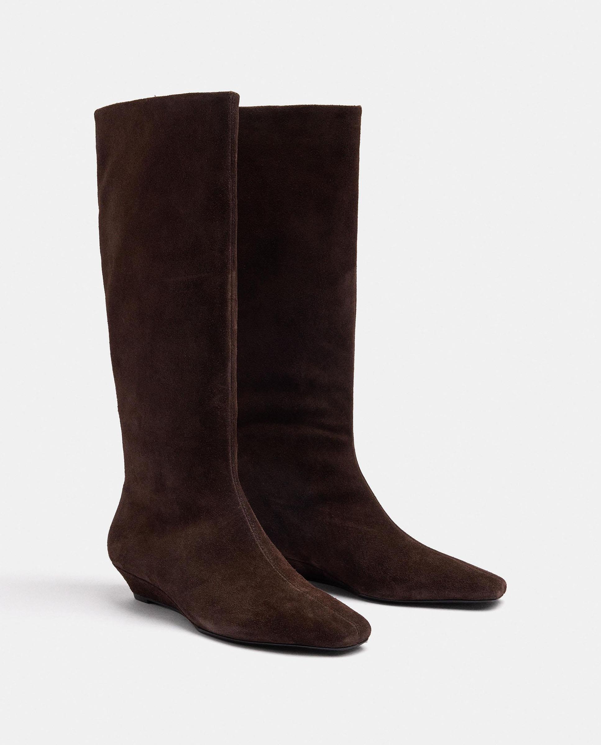 Imagen 3 de Botas básicas de mujer 100% piel en liso - Parfois - Marrón oscuro Marrón oscuro