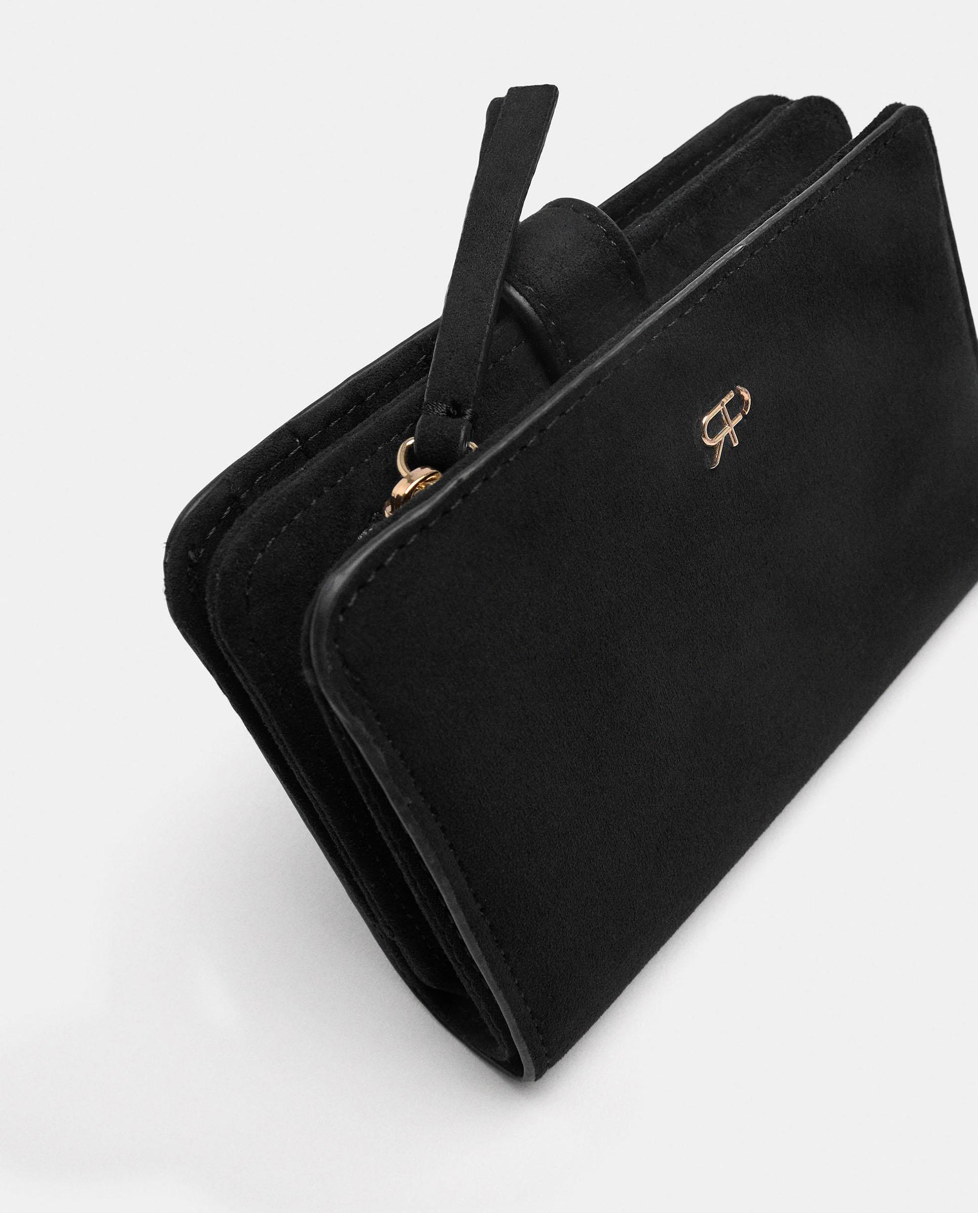 Cartera de mujer mediana con cierre de cremallera - Parfois - Negro Negro-3