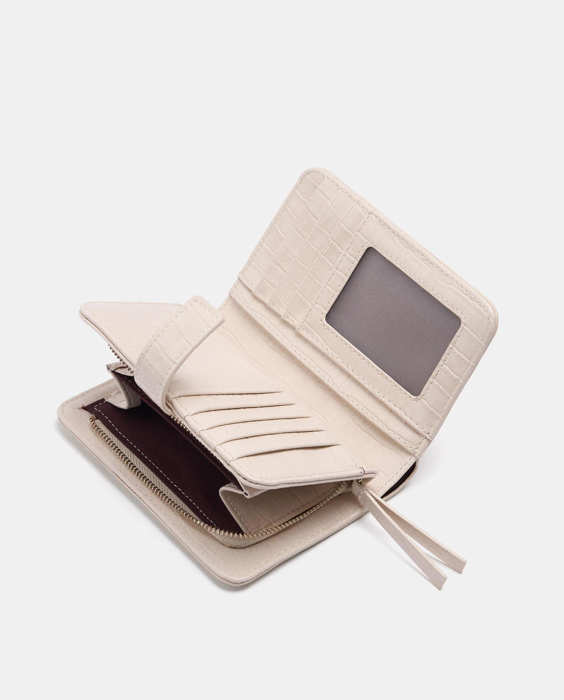 Cartera de mujer mediana con cierre de cremallera - Parfois - Crudo Crudo-4