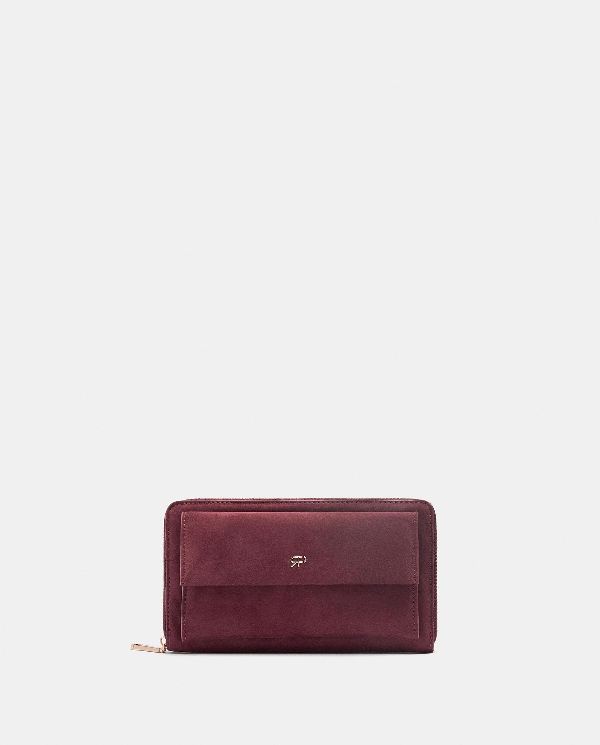 Cartera de mujer mediana con cierre de cremallera - Parfois - Burdeos Burdeos-1
