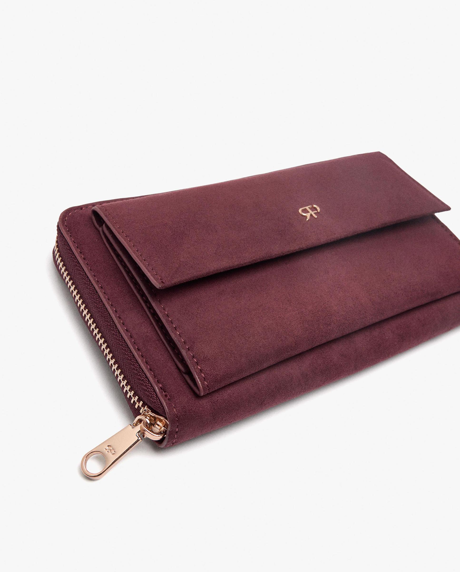 Cartera de mujer mediana con cierre de cremallera - Parfois - Burdeos Burdeos-3