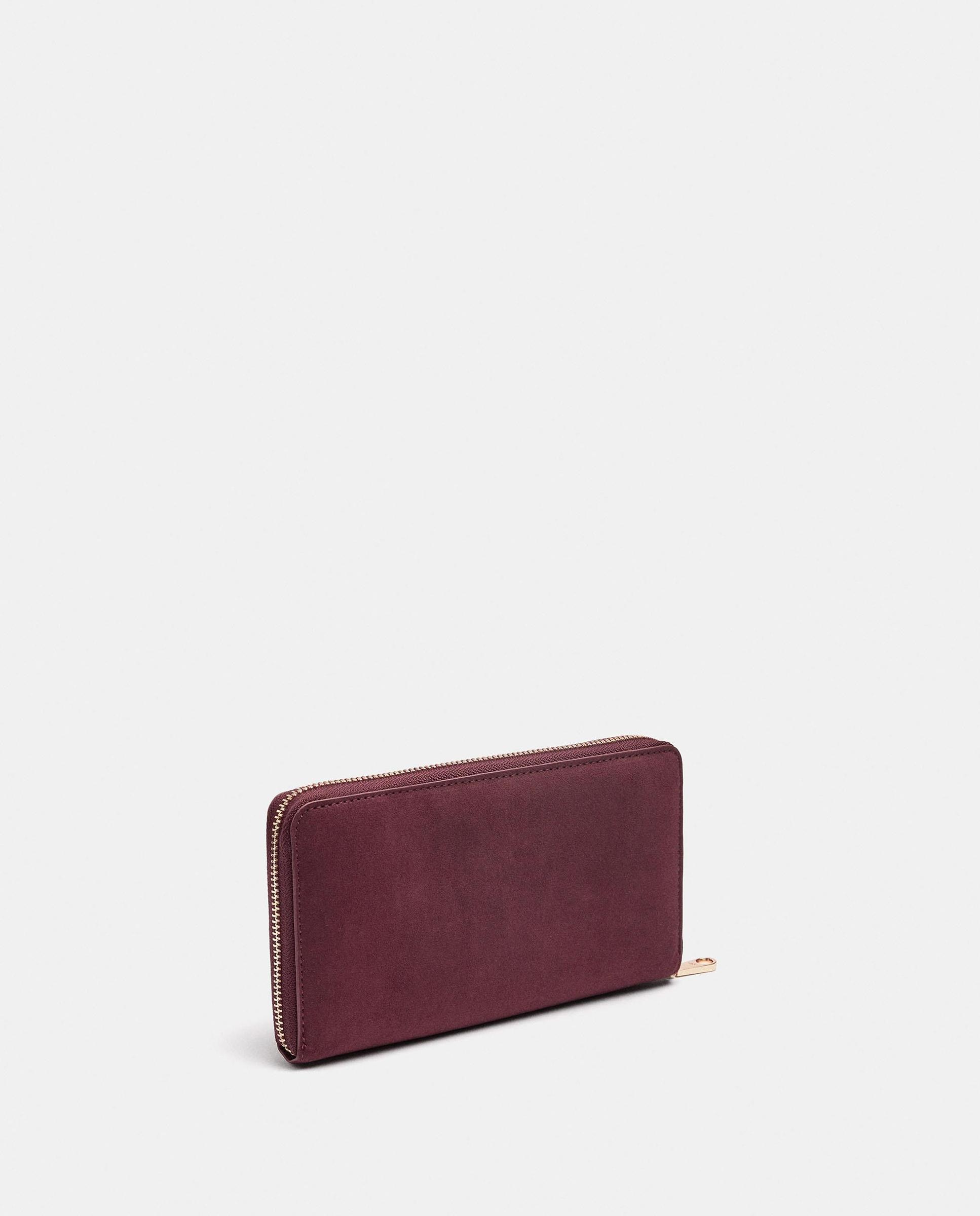Cartera de mujer mediana con cierre de cremallera - Parfois - Burdeos Burdeos-2