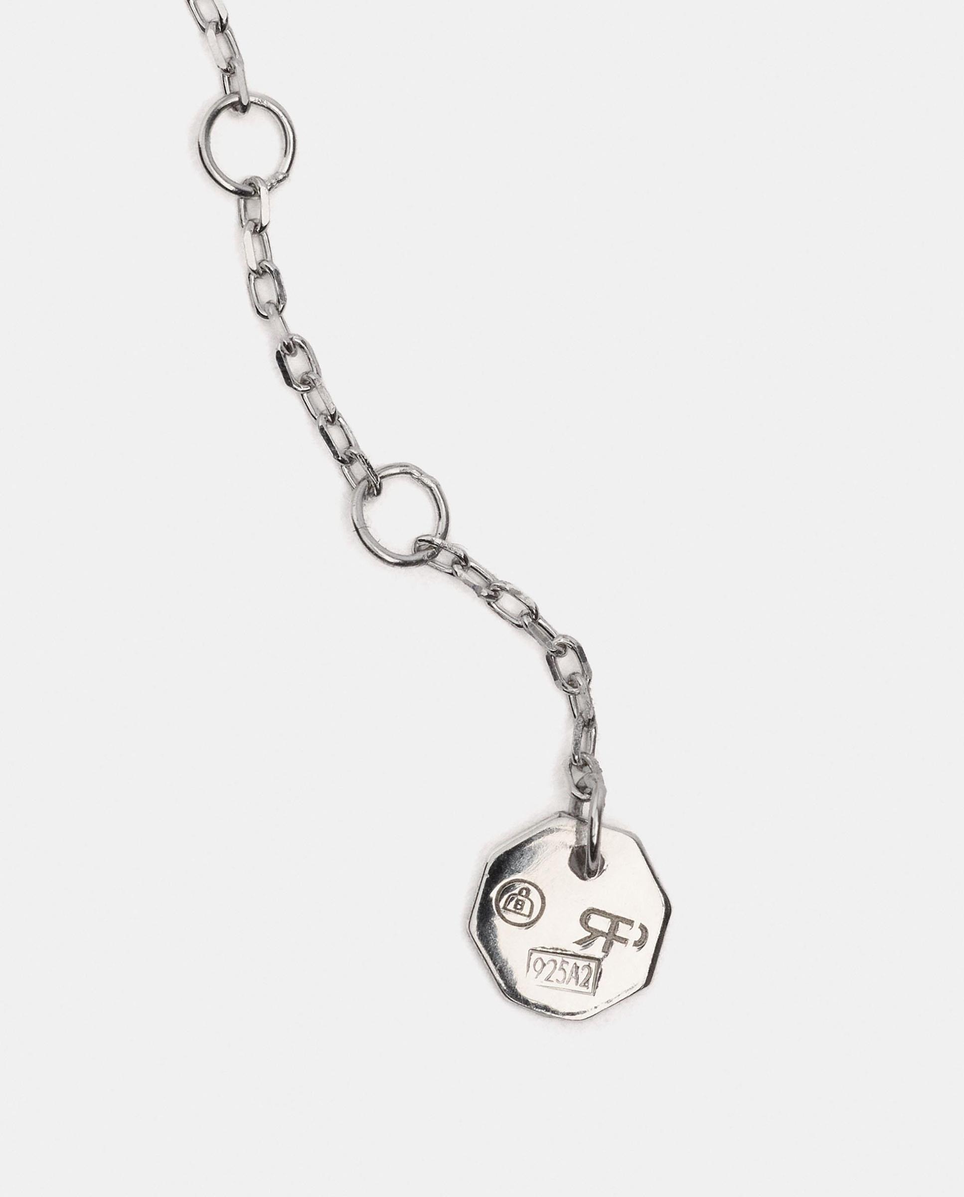 Collar de plata de ley bañado en oro de 18 k con abalorio de corazón - Parfois - Plateado Plateado-5