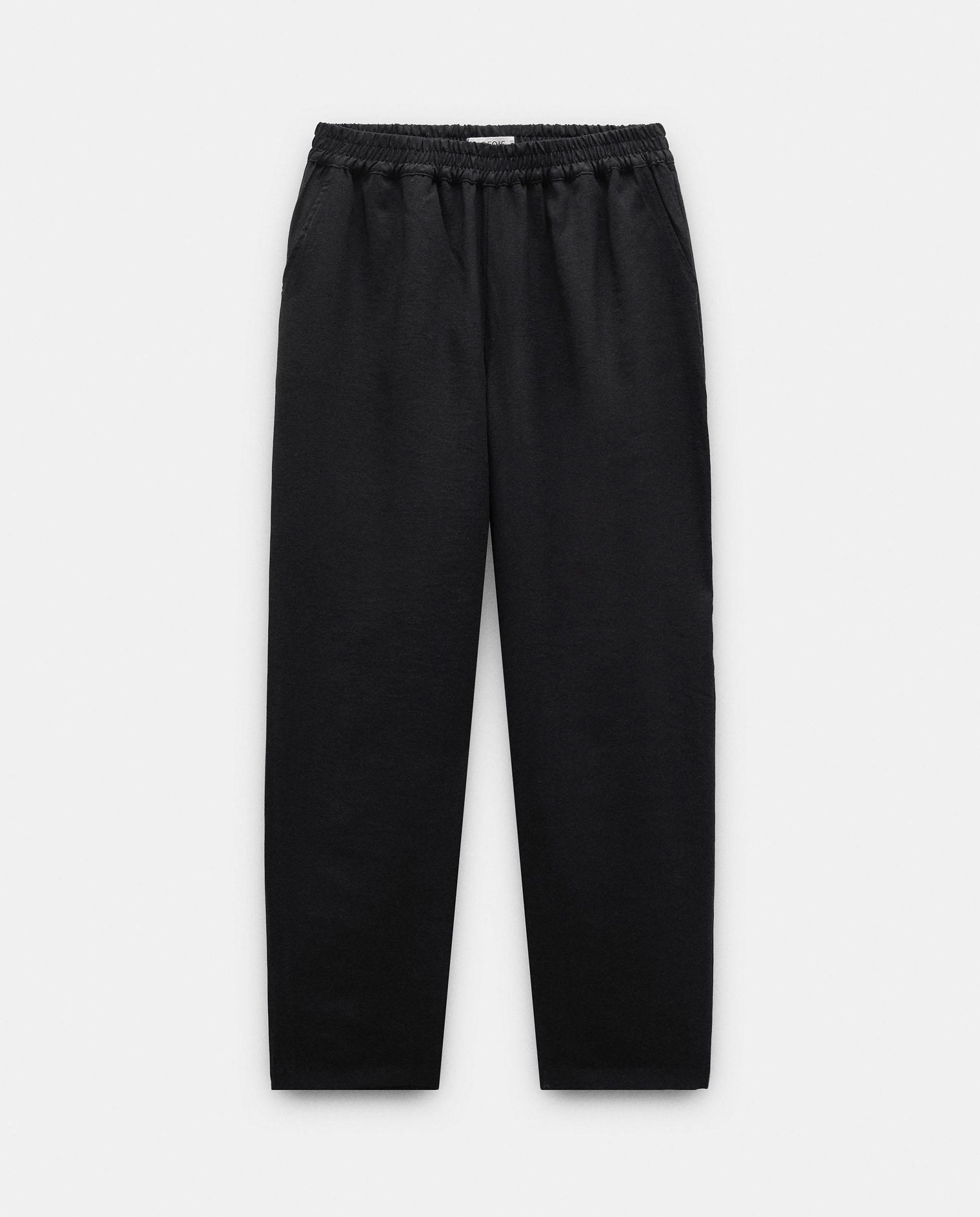 Pantalones anchos de mujer con cintura elástica en liso - Parfois - Negro Negro-7