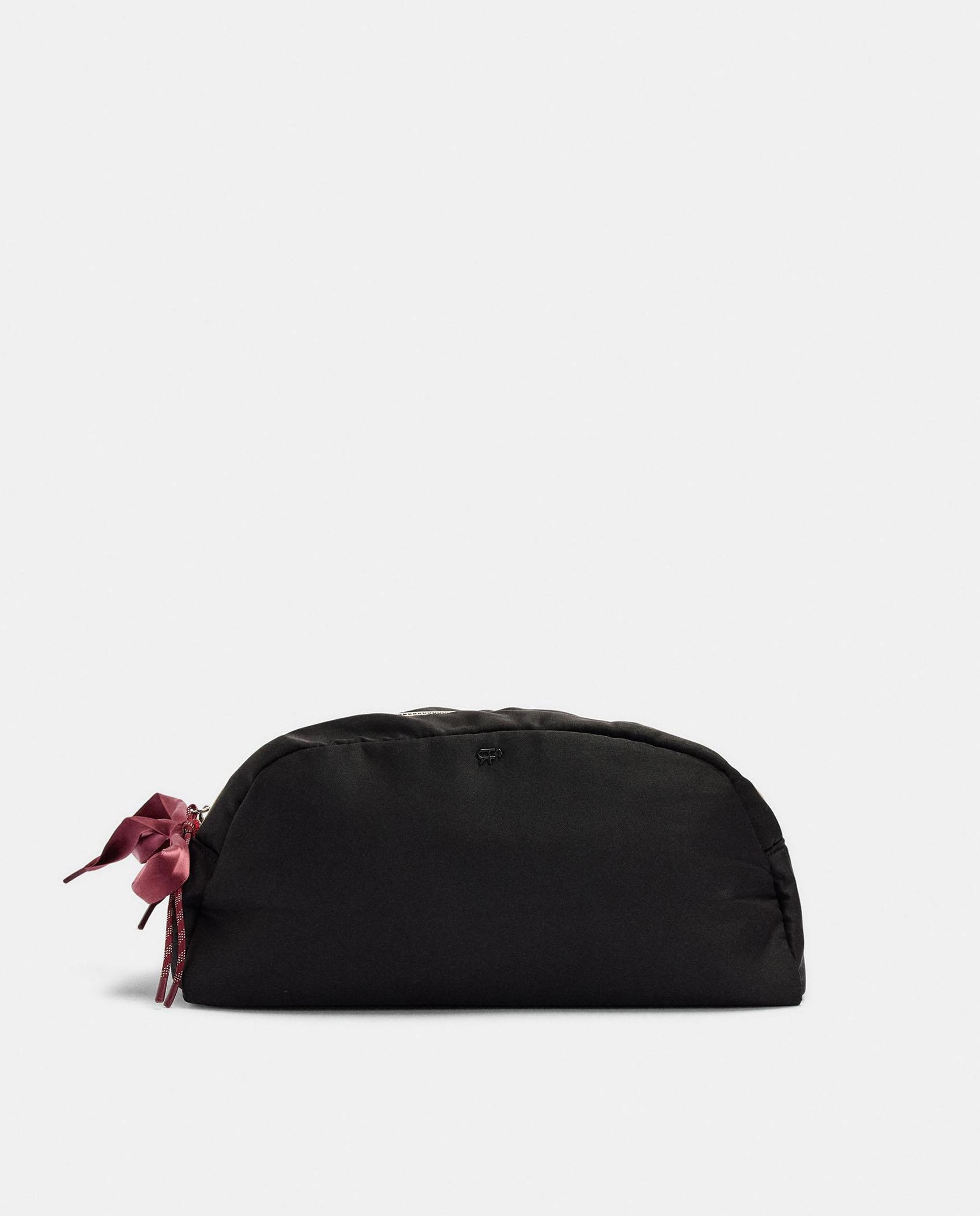 Neceser ovalado con cierre de cremallera y lazo decorativo - Parfois - Negro Negro-1