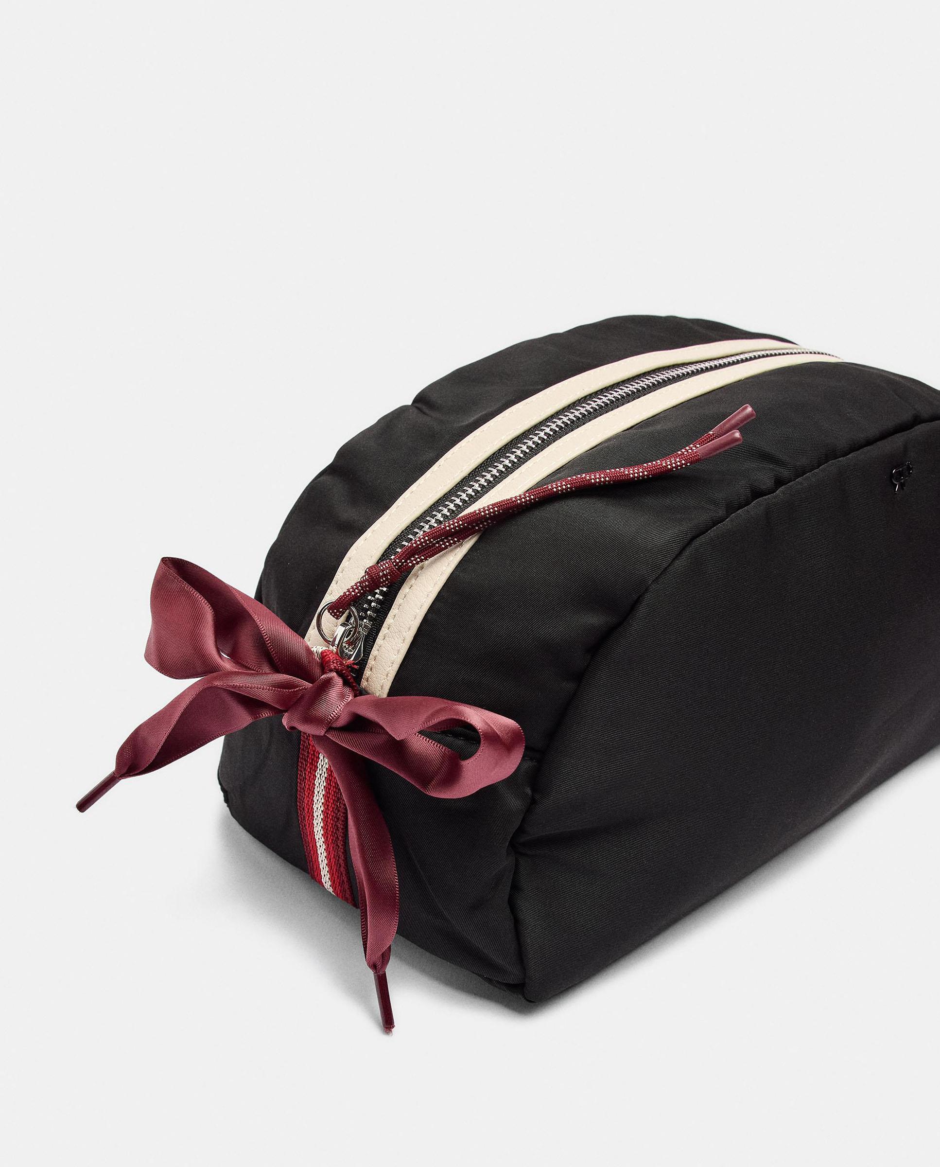 Neceser ovalado con cierre de cremallera y lazo decorativo - Parfois - Negro Negro-3