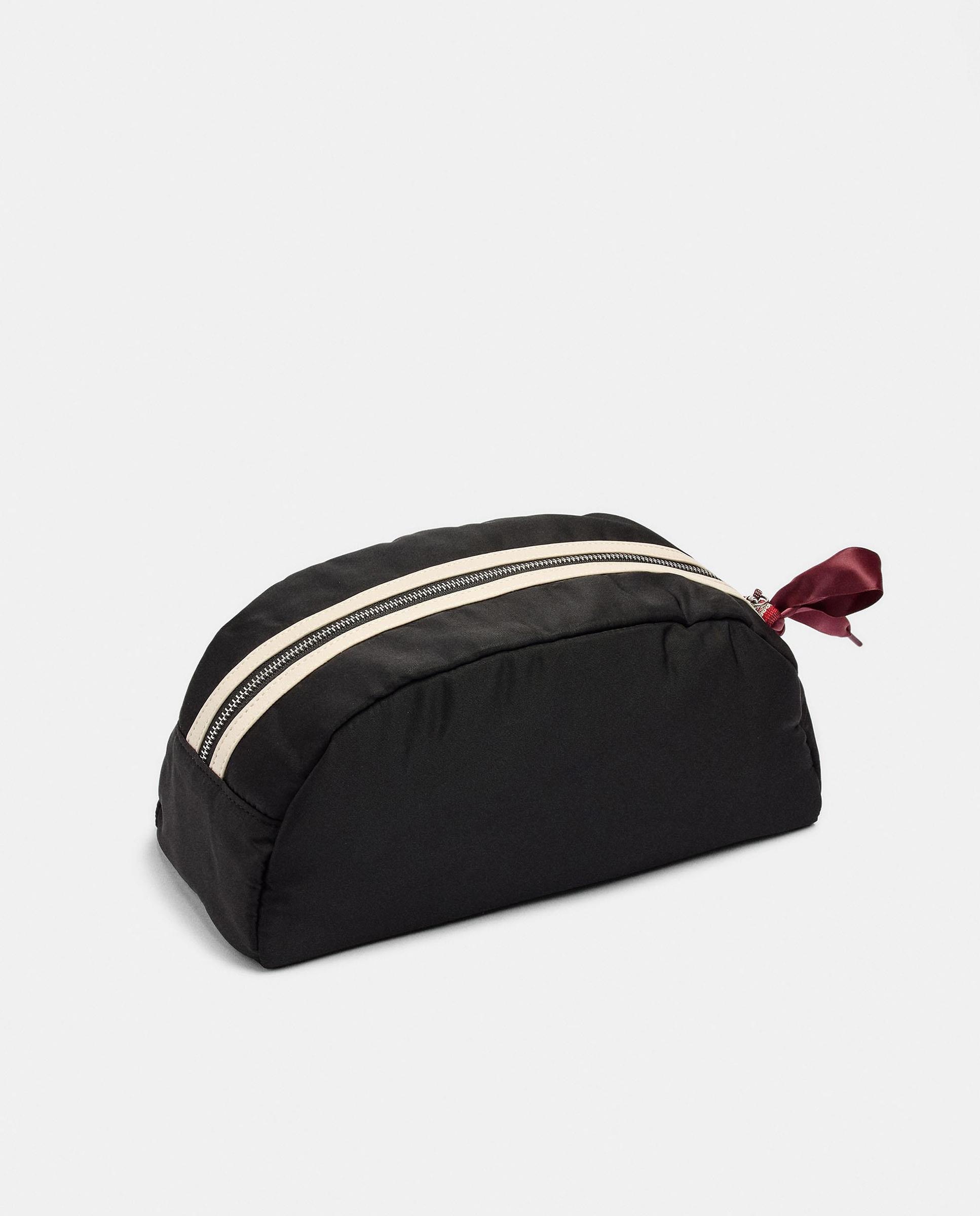 Neceser ovalado con cierre de cremallera y lazo decorativo - Parfois - Negro Negro-2