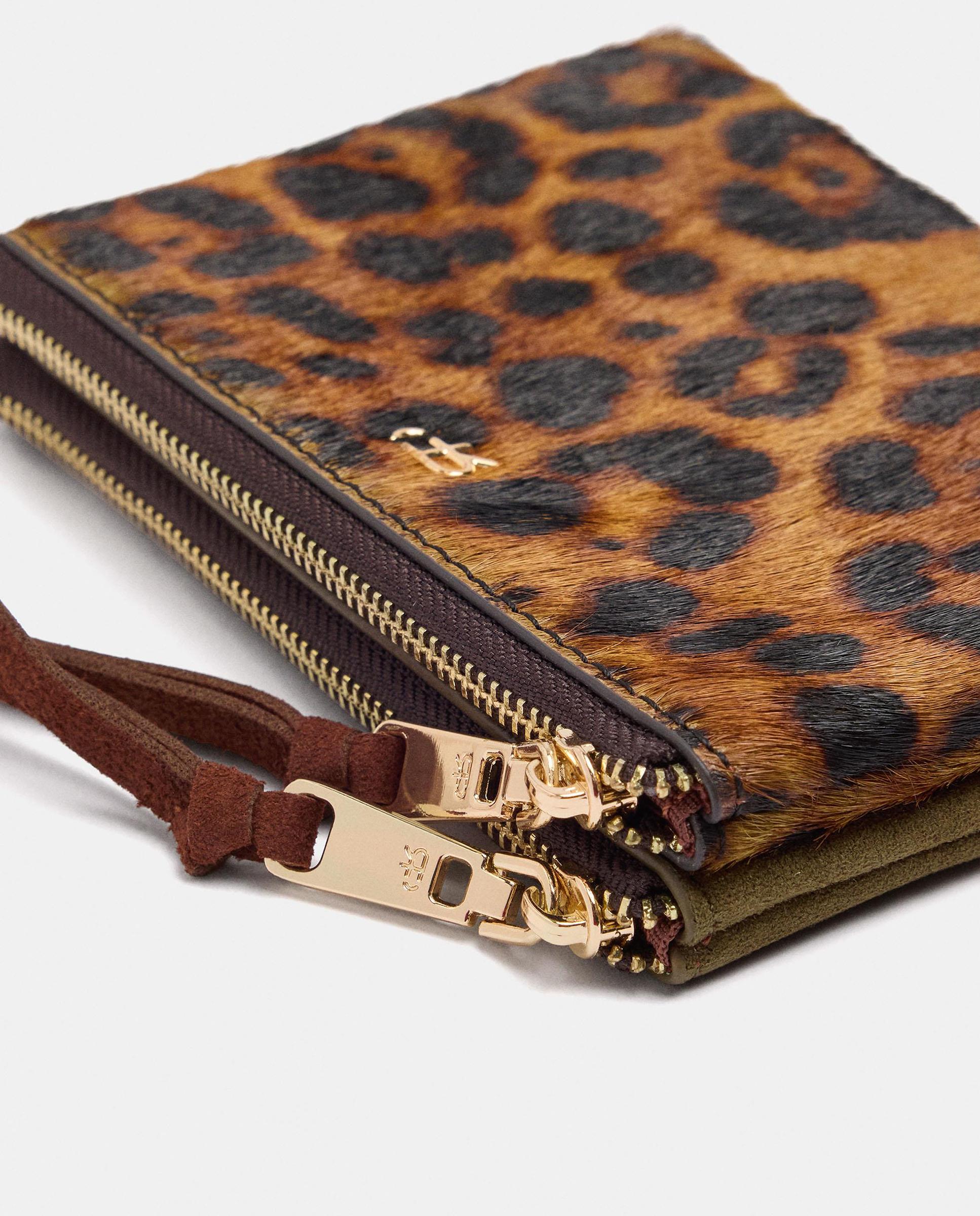 Monedero de mujer pequeño con cierre de cremallera con estampado animal print - Parfois - Multicolor Multicolor-3