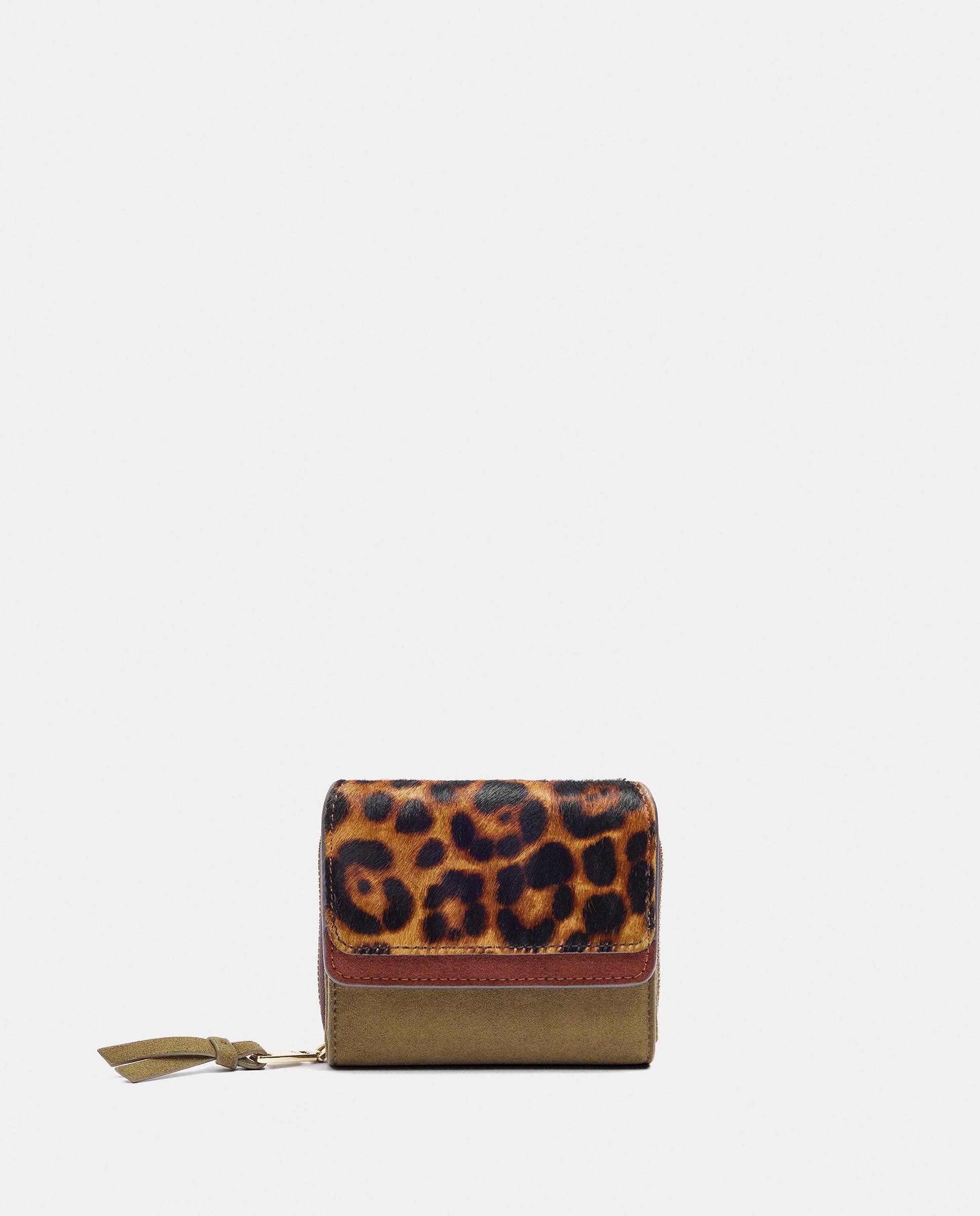 Cartera de mujer pequeña con estampado animal print - Parfois - Multicolor Multicolor-1
